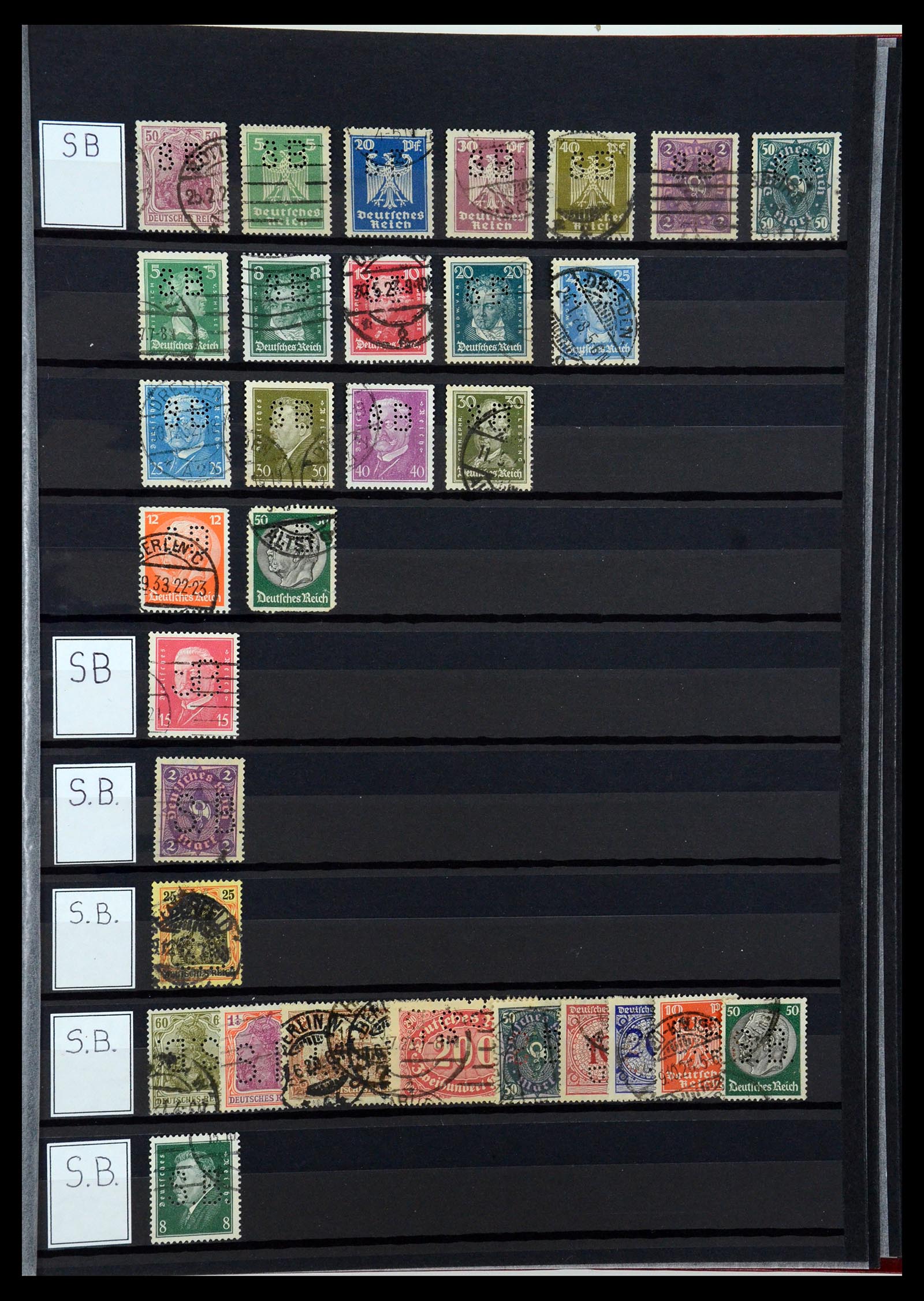 36405 282 - Postzegelverzameling 36405 Duitse Rijk perfins 1880-1945.