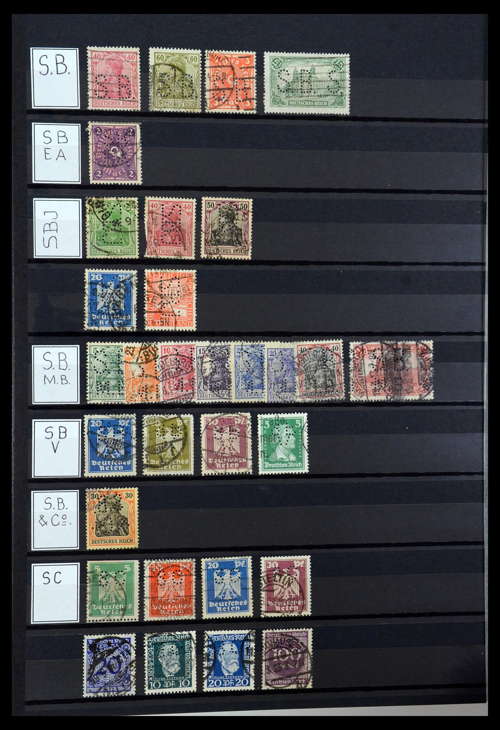 36405 283 - Postzegelverzameling 36405 Duitse Rijk perfins 1880-1945.