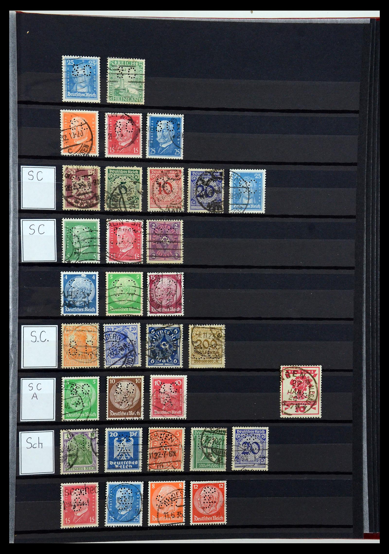 36405 284 - Postzegelverzameling 36405 Duitse Rijk perfins 1880-1945.