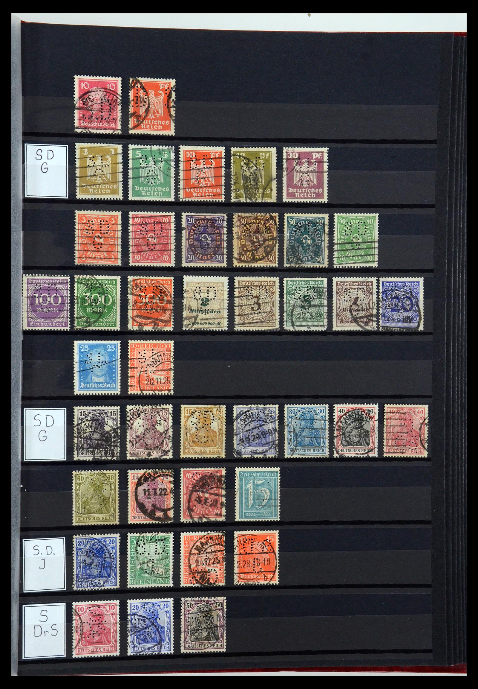 36405 286 - Postzegelverzameling 36405 Duitse Rijk perfins 1880-1945.