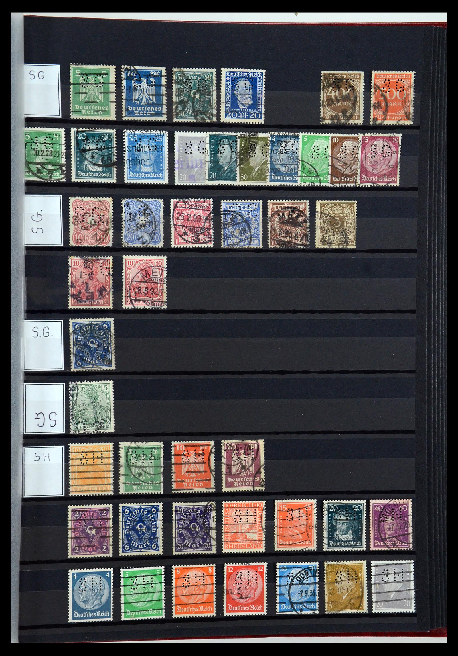 36405 288 - Postzegelverzameling 36405 Duitse Rijk perfins 1880-1945.