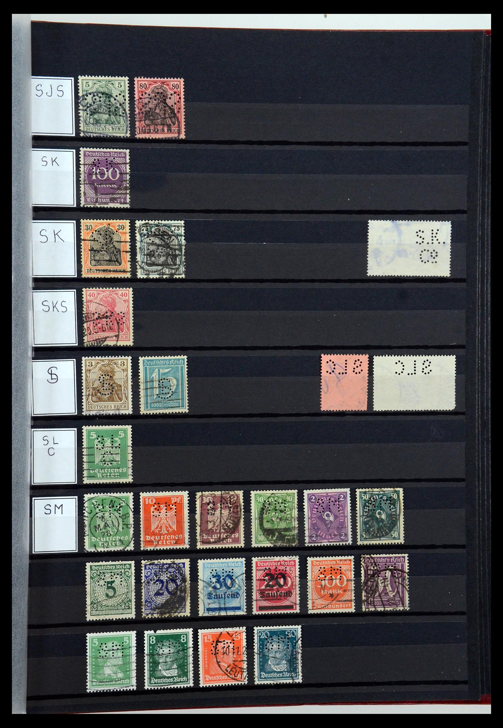 36405 290 - Postzegelverzameling 36405 Duitse Rijk perfins 1880-1945.