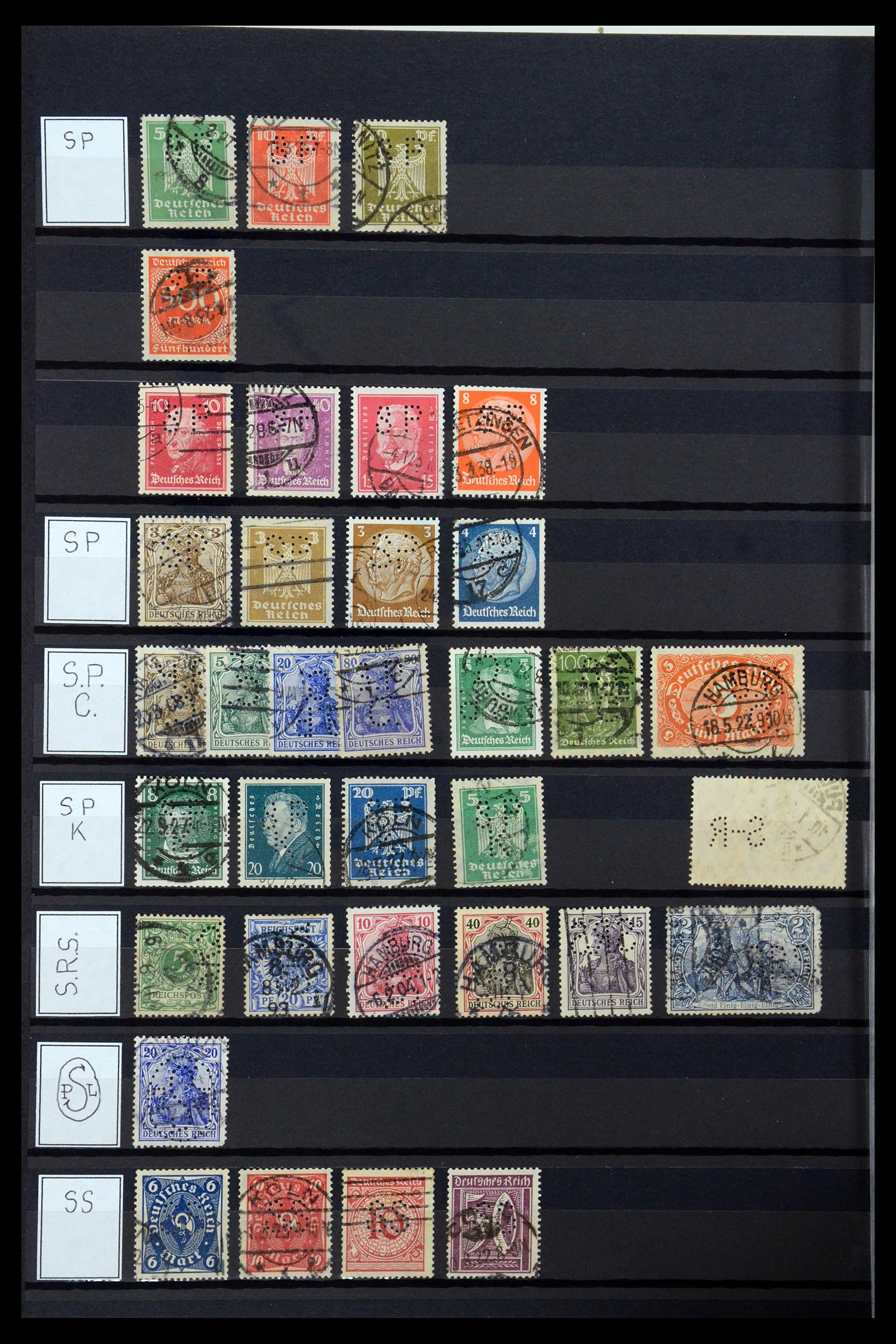 36405 293 - Postzegelverzameling 36405 Duitse Rijk perfins 1880-1945.