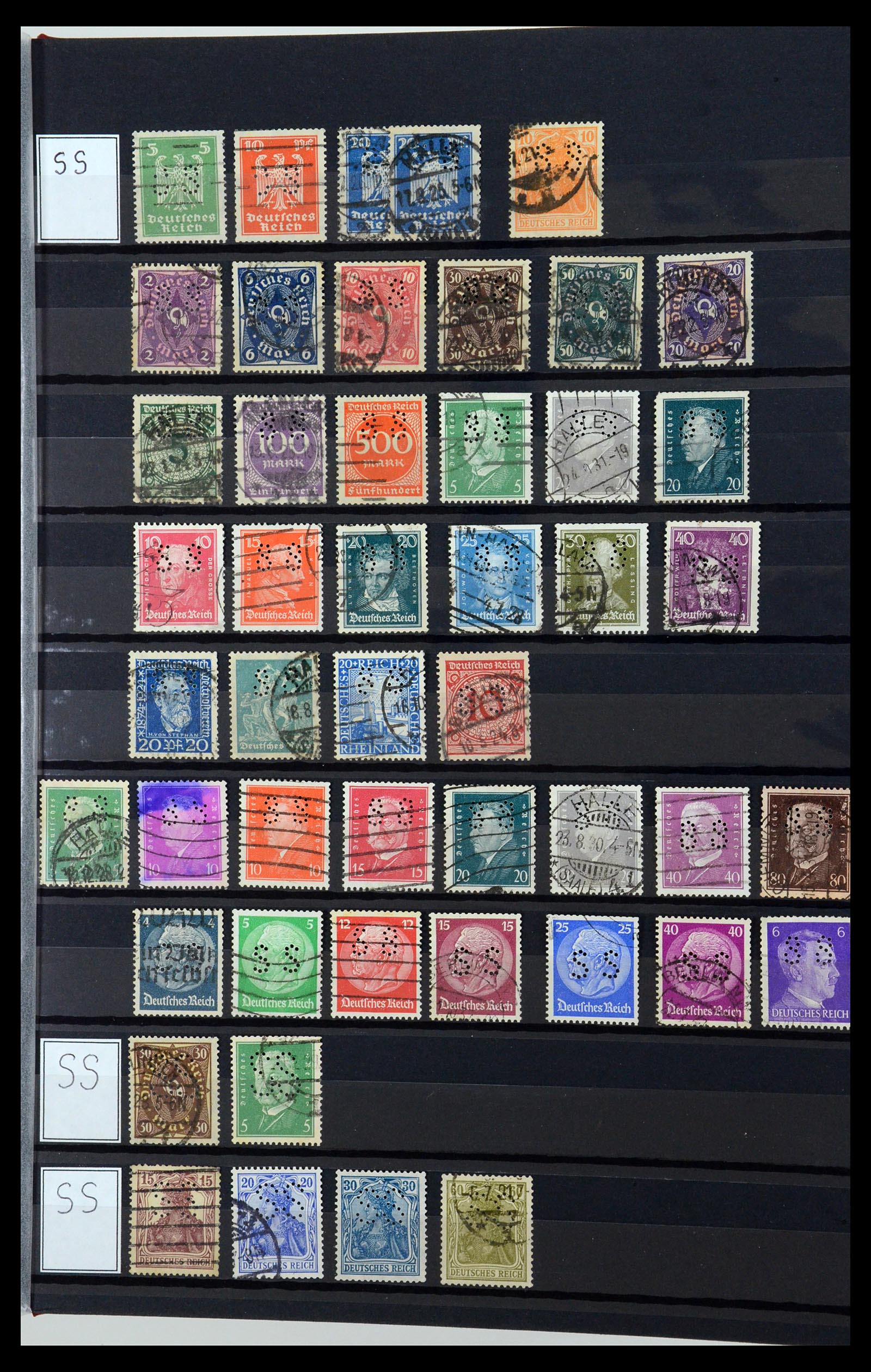 36405 294 - Postzegelverzameling 36405 Duitse Rijk perfins 1880-1945.