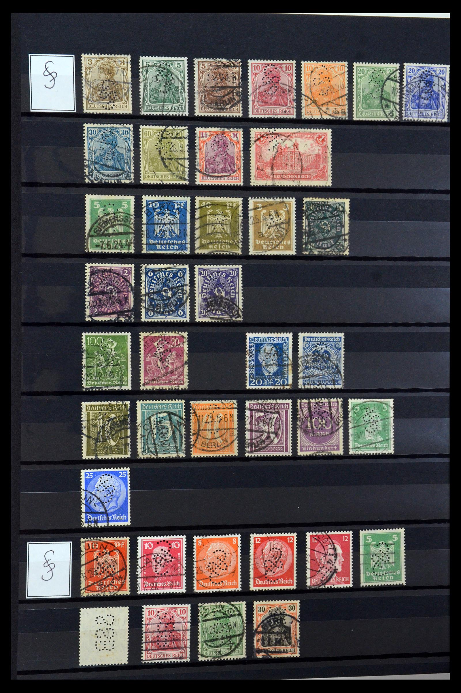 36405 295 - Postzegelverzameling 36405 Duitse Rijk perfins 1880-1945.