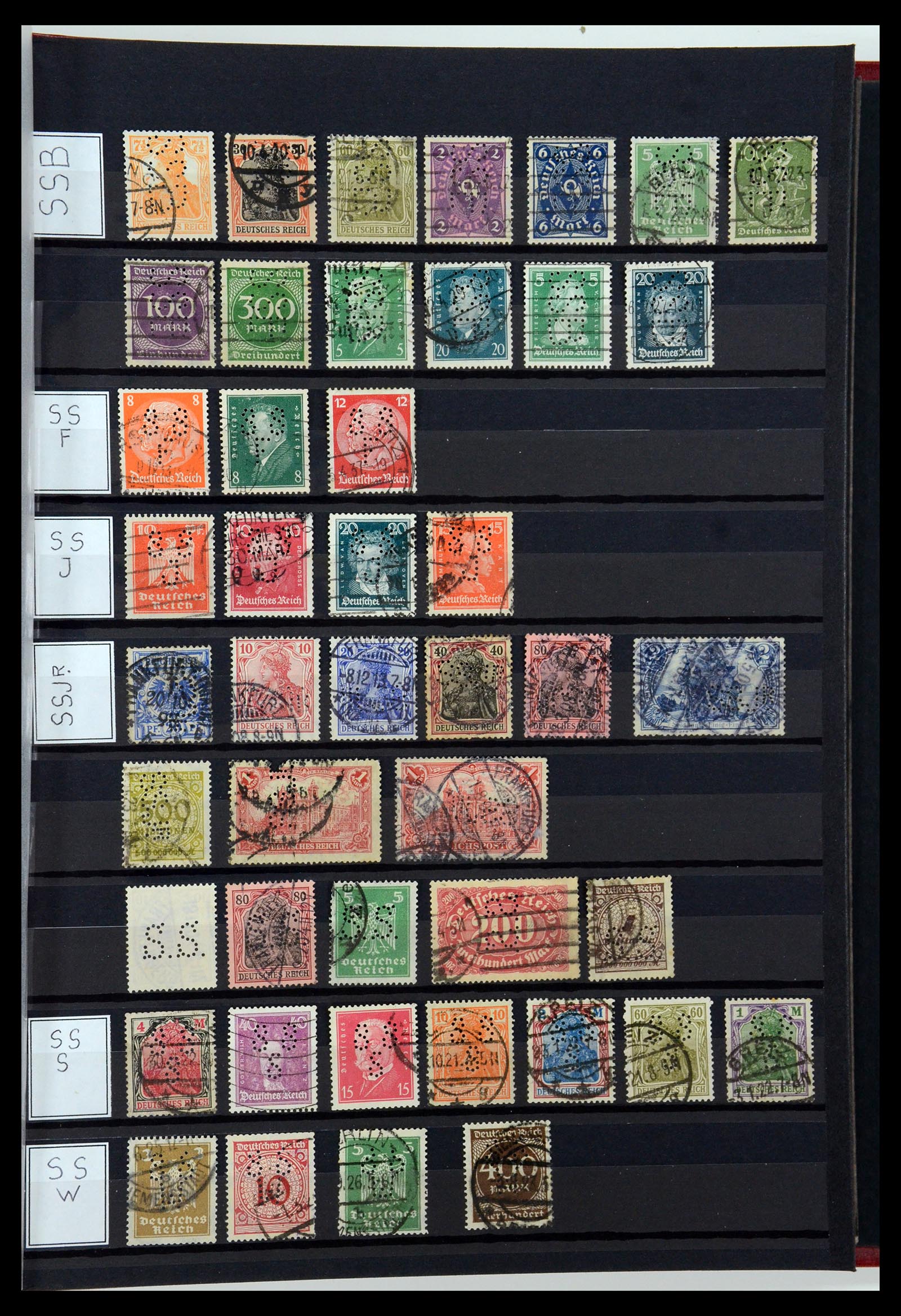 36405 296 - Postzegelverzameling 36405 Duitse Rijk perfins 1880-1945.