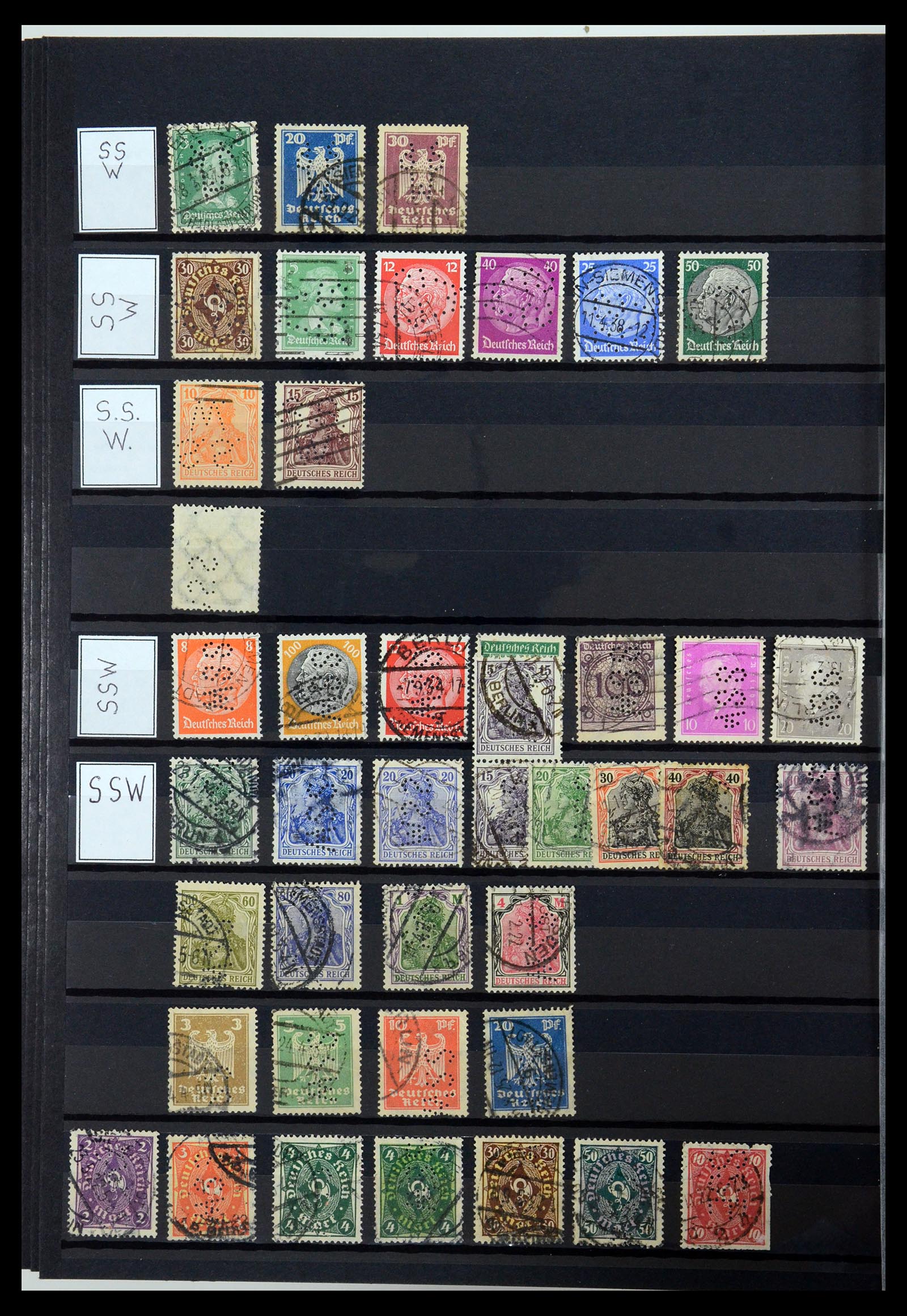 36405 297 - Postzegelverzameling 36405 Duitse Rijk perfins 1880-1945.