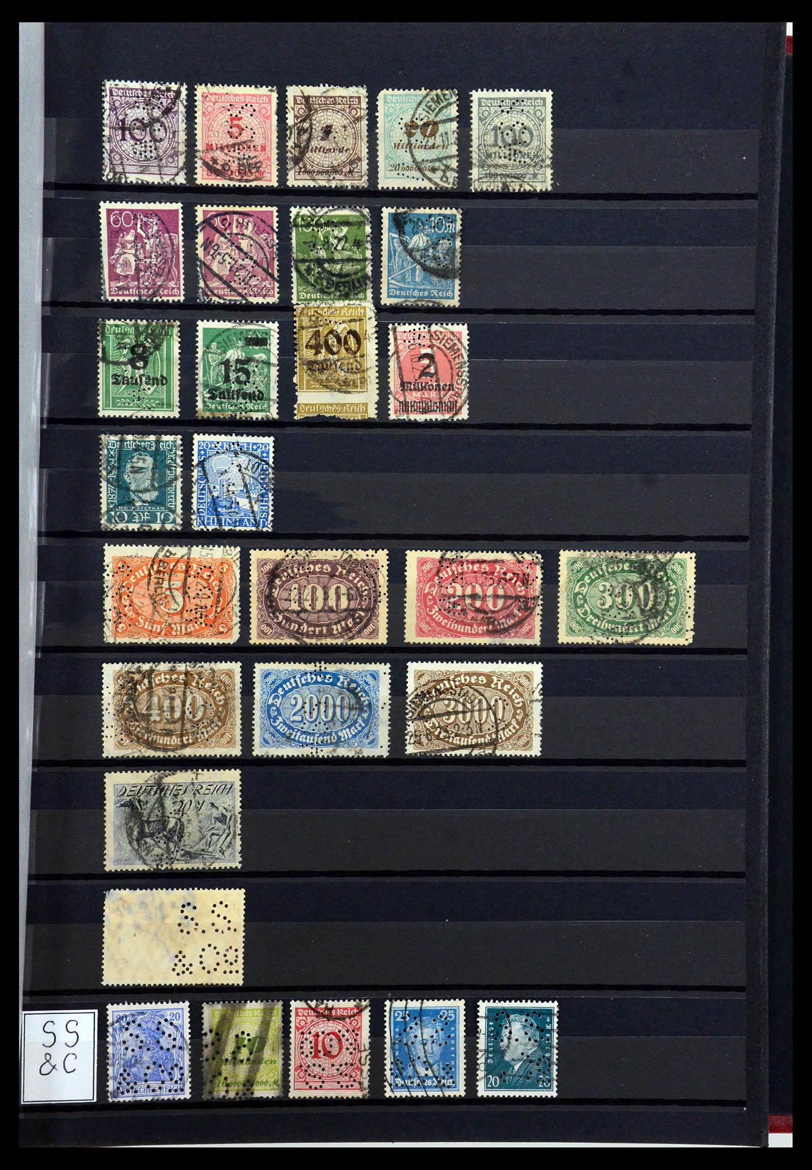 36405 298 - Postzegelverzameling 36405 Duitse Rijk perfins 1880-1945.