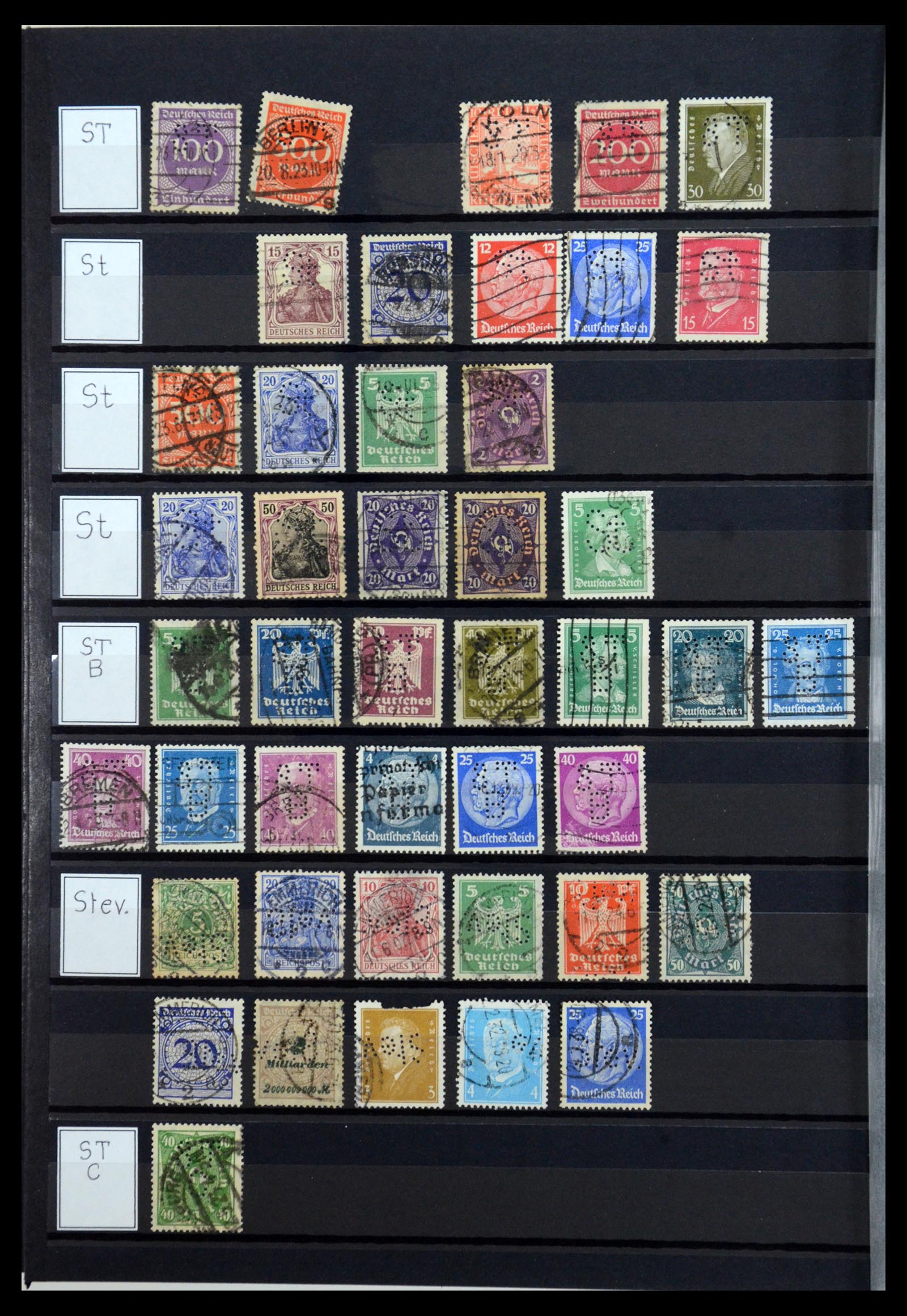 36405 299 - Postzegelverzameling 36405 Duitse Rijk perfins 1880-1945.