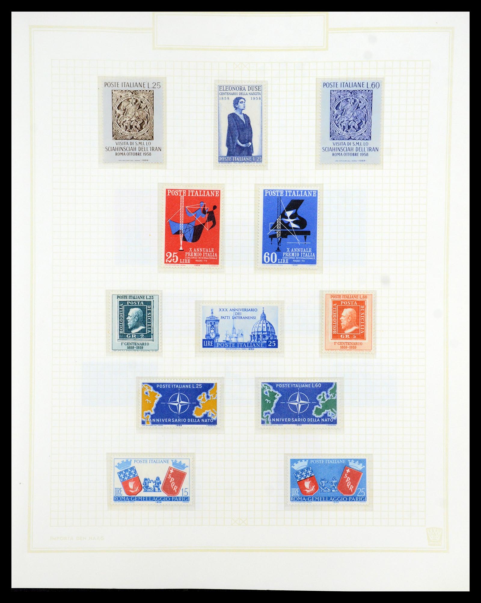 36417 067 - Postzegelverzameling 36417 Italië en Staten 1850-2001.