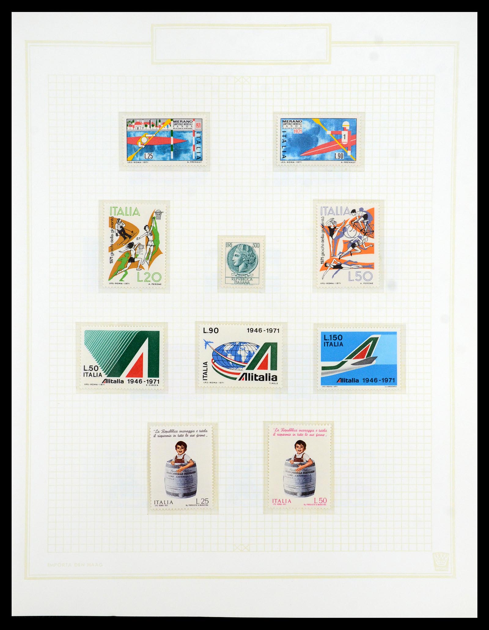 36417 092 - Postzegelverzameling 36417 Italië en Staten 1850-2001.