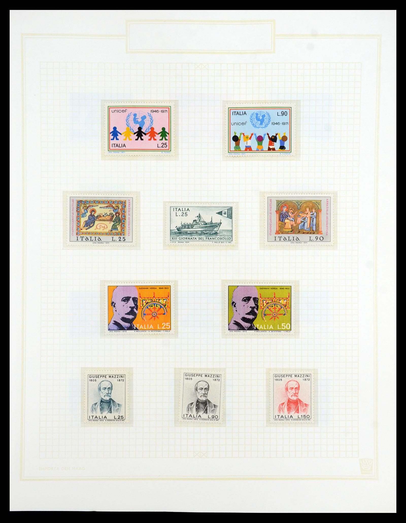 36417 093 - Postzegelverzameling 36417 Italië en Staten 1850-2001.