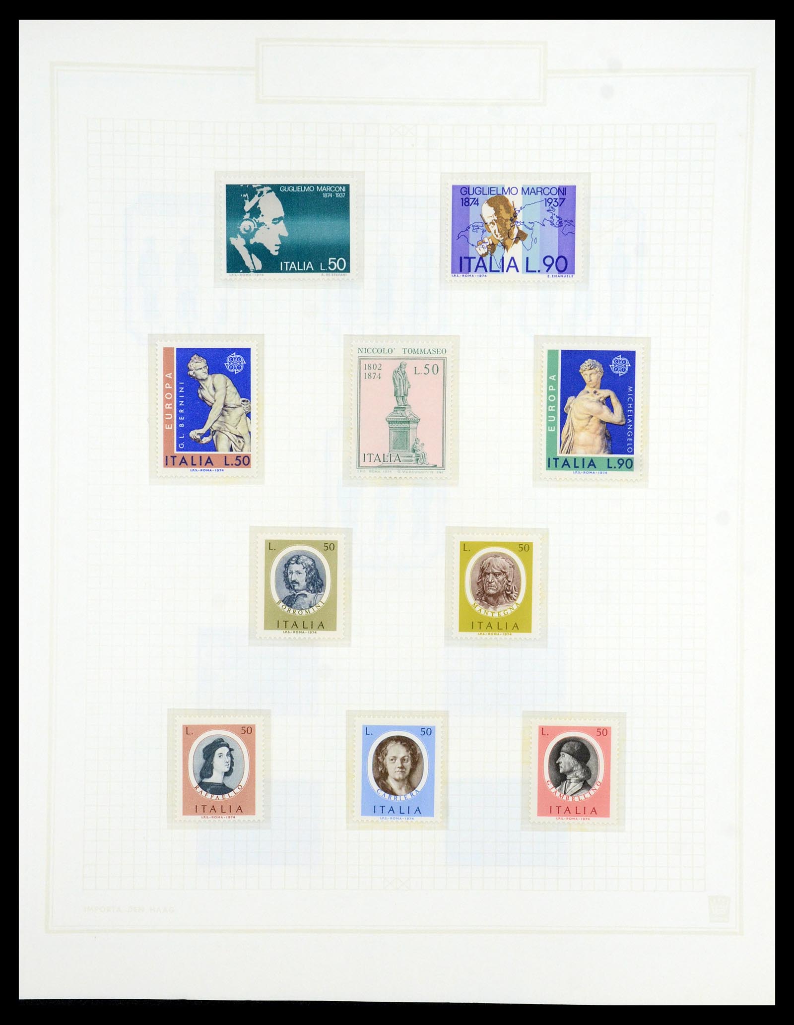36417 101 - Postzegelverzameling 36417 Italië en Staten 1850-2001.