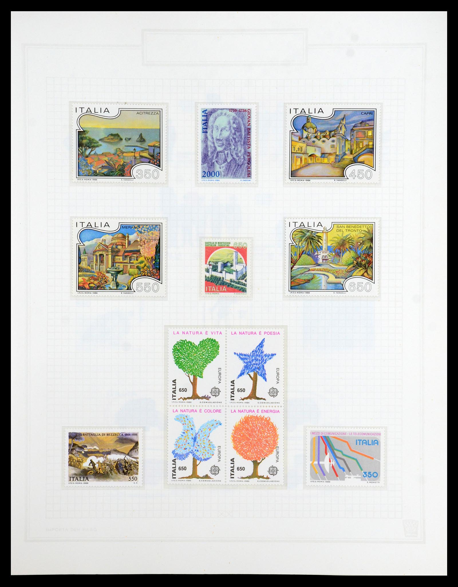 36417 191 - Postzegelverzameling 36417 Italië en Staten 1850-2001.