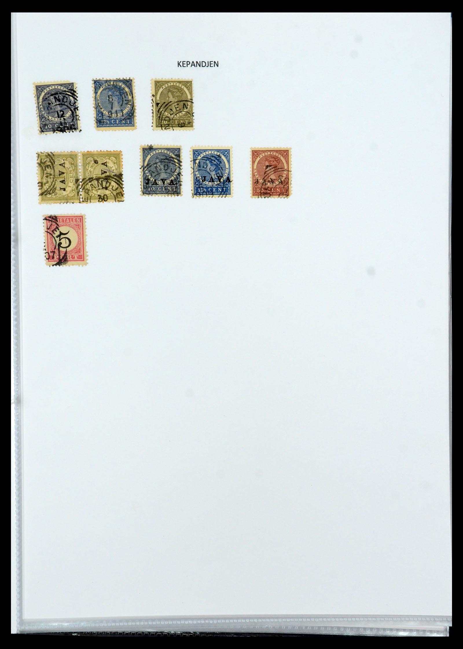 36432 068 - Postzegelverzameling 36432 Nederlands Indië vierkant stempels.