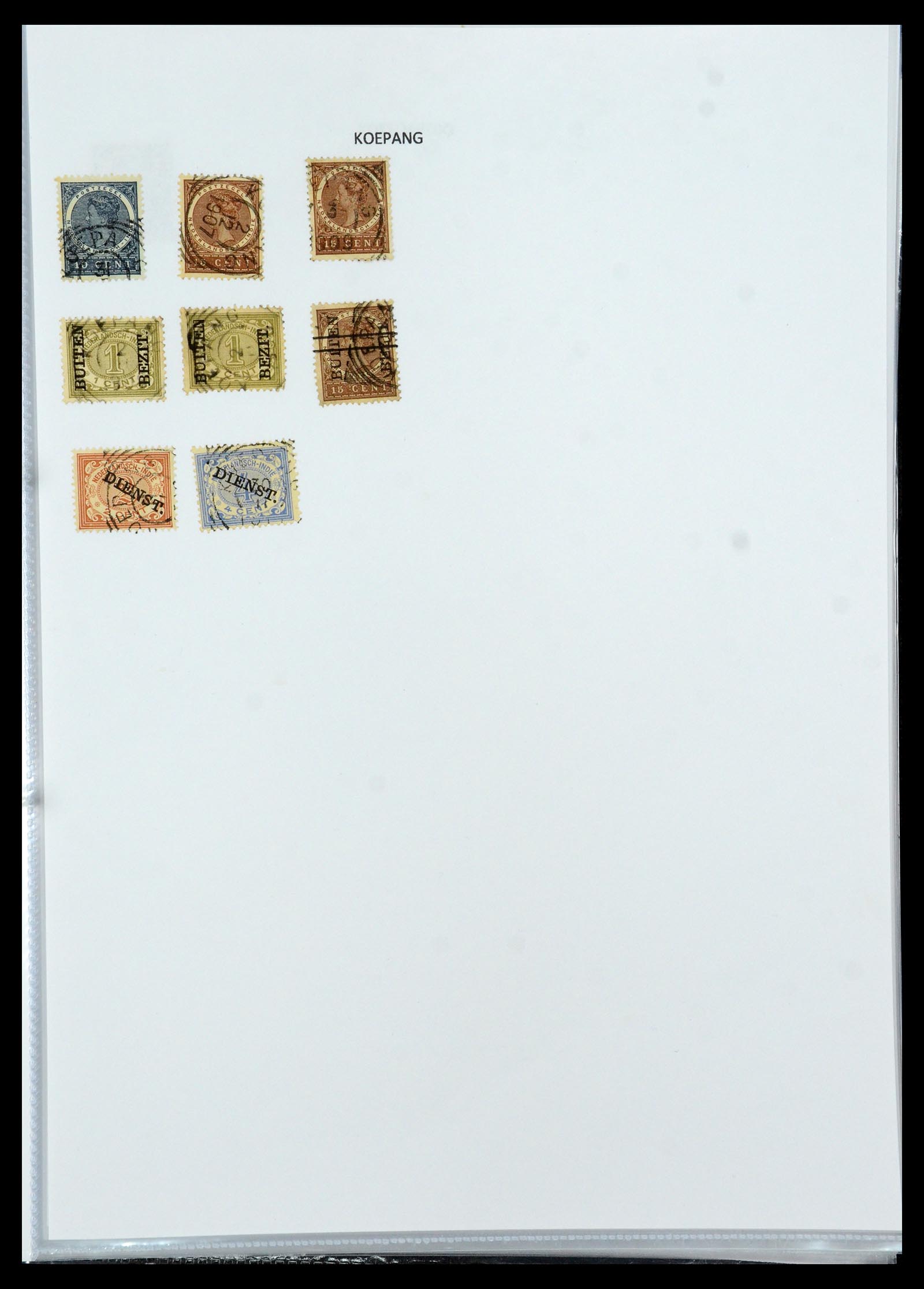 36432 073 - Postzegelverzameling 36432 Nederlands Indië vierkant stempels.