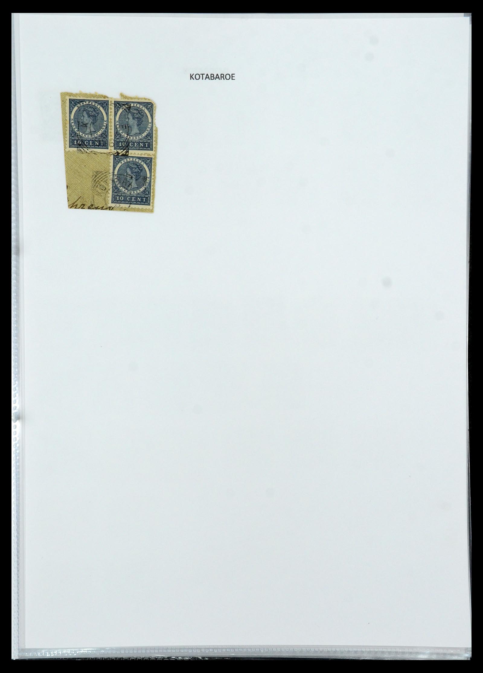 36432 075 - Postzegelverzameling 36432 Nederlands Indië vierkant stempels.