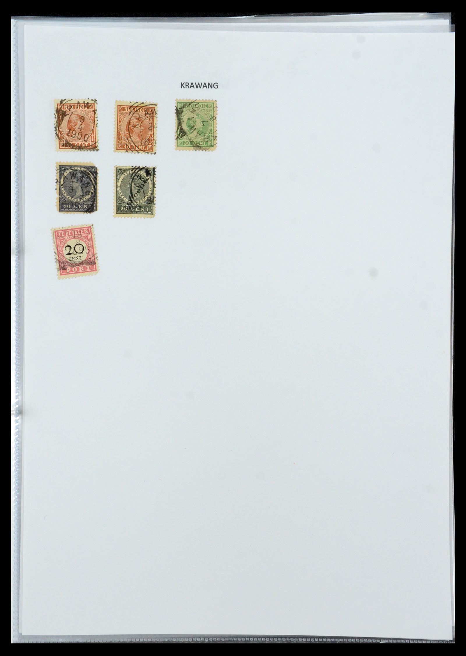 36432 080 - Postzegelverzameling 36432 Nederlands Indië vierkant stempels.