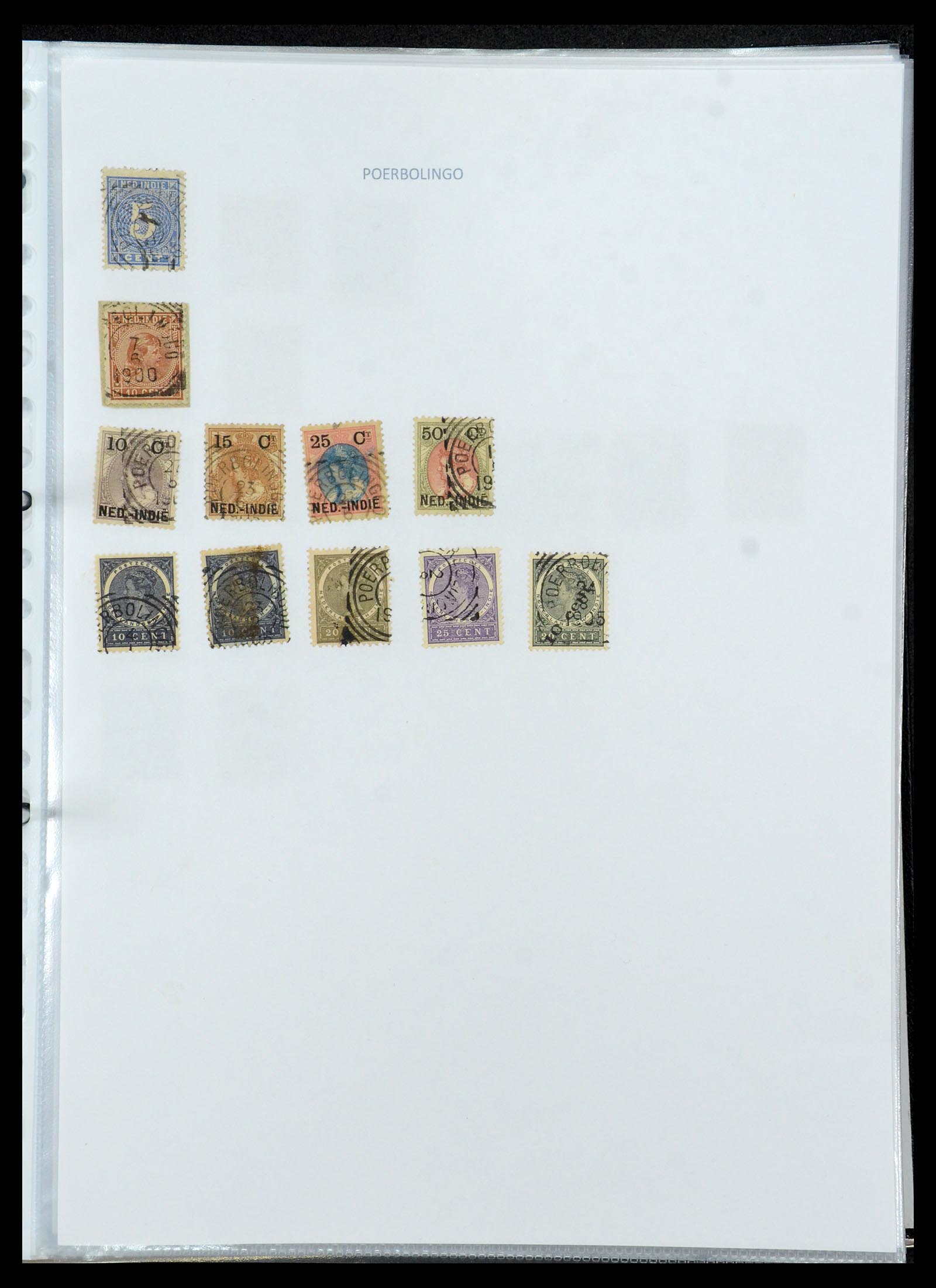 36432 141 - Postzegelverzameling 36432 Nederlands Indië vierkant stempels.