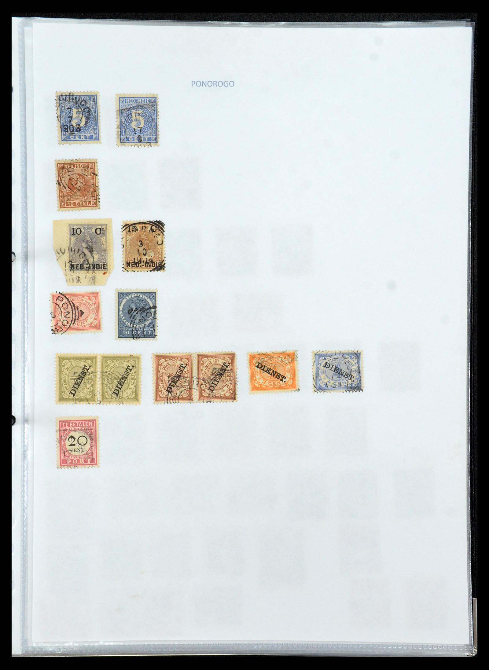 36432 146 - Postzegelverzameling 36432 Nederlands Indië vierkant stempels.
