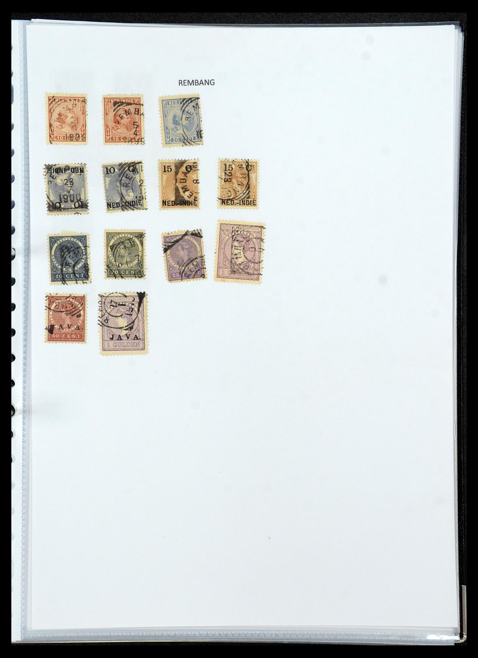 36432 150 - Postzegelverzameling 36432 Nederlands Indië vierkant stempels.