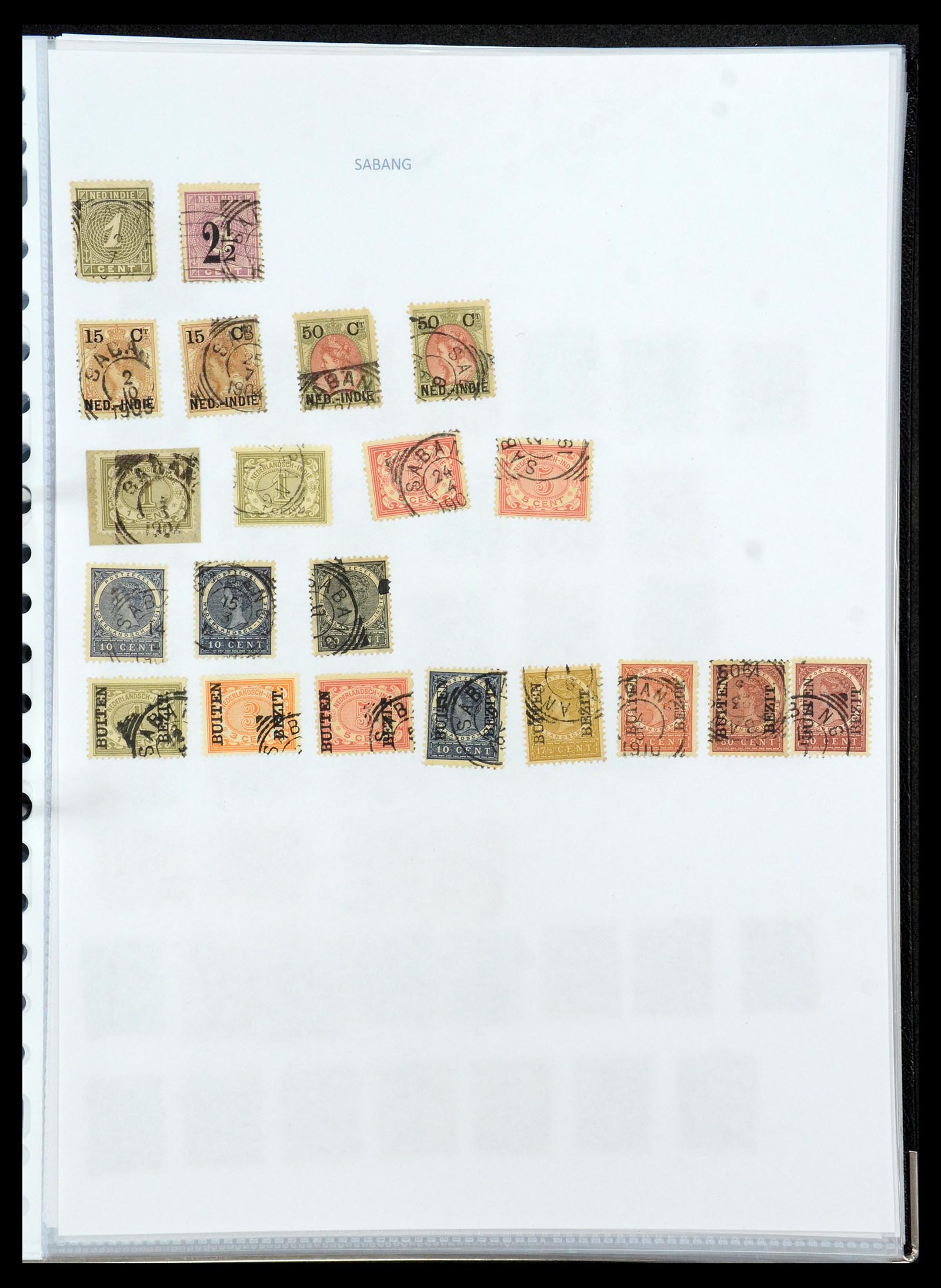 36432 152 - Postzegelverzameling 36432 Nederlands Indië vierkant stempels.