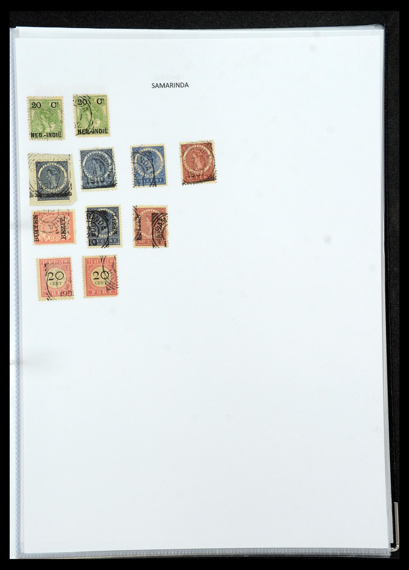 36432 154 - Postzegelverzameling 36432 Nederlands Indië vierkant stempels.
