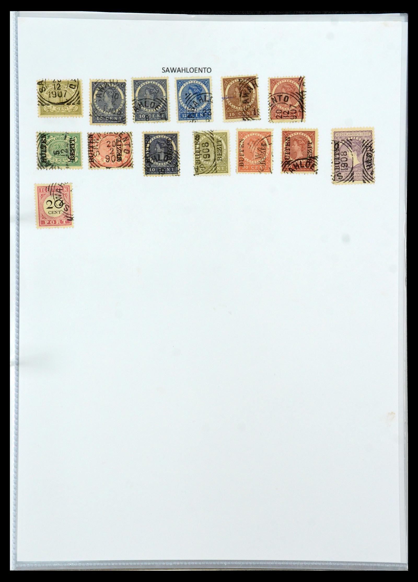 36432 157 - Postzegelverzameling 36432 Nederlands Indië vierkant stempels.