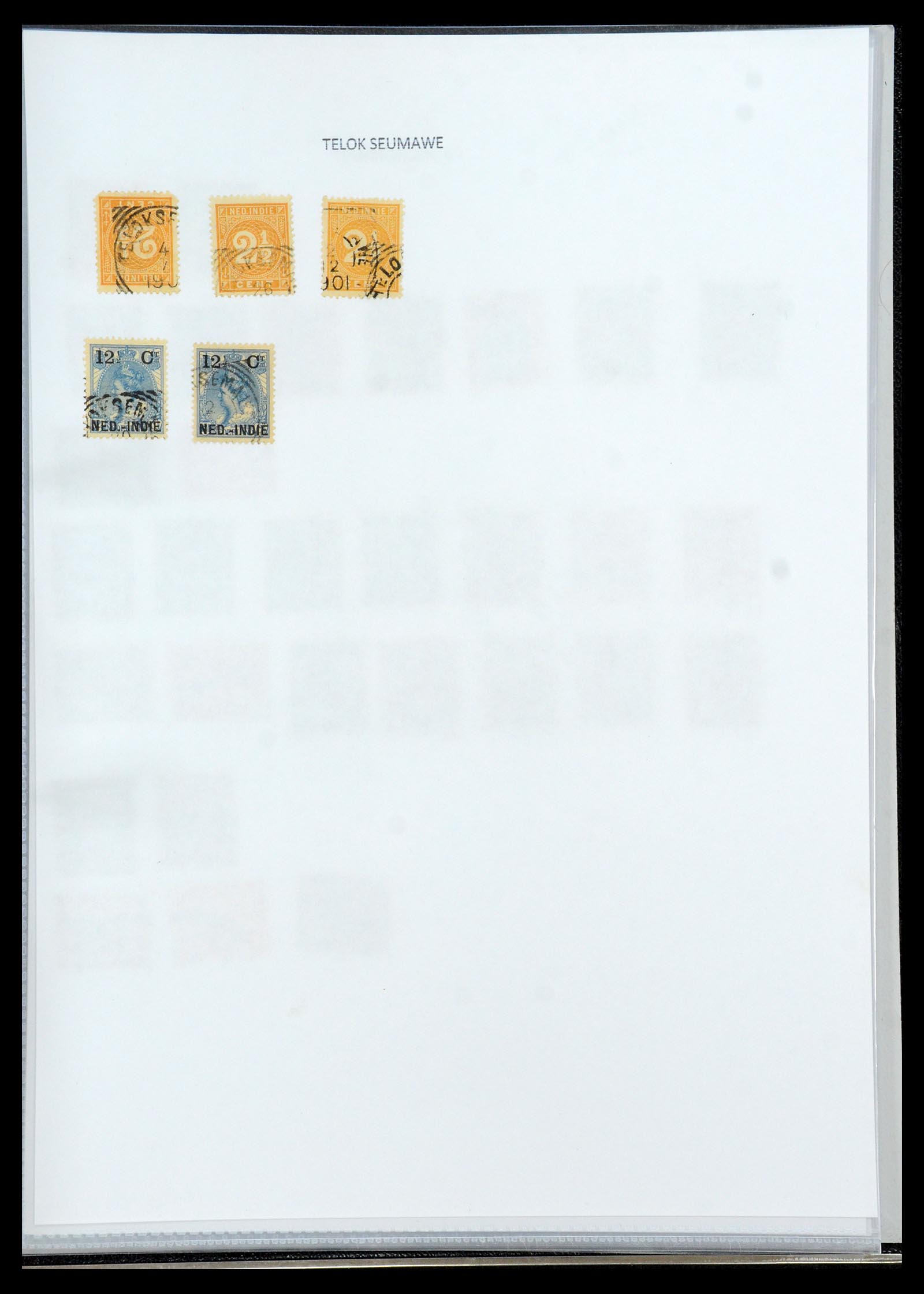 36432 203 - Postzegelverzameling 36432 Nederlands Indië vierkant stempels.