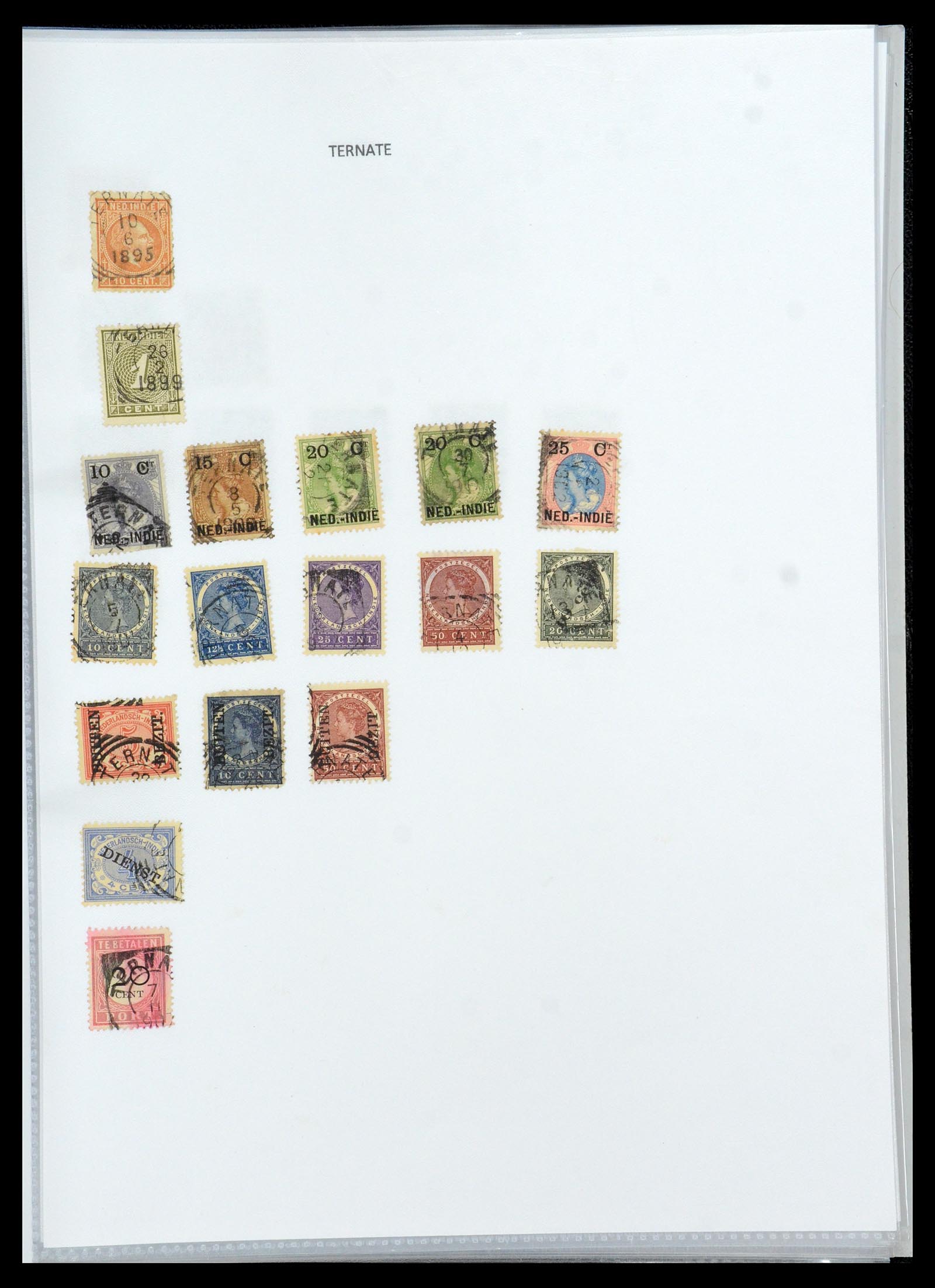 36432 205 - Postzegelverzameling 36432 Nederlands Indië vierkant stempels.