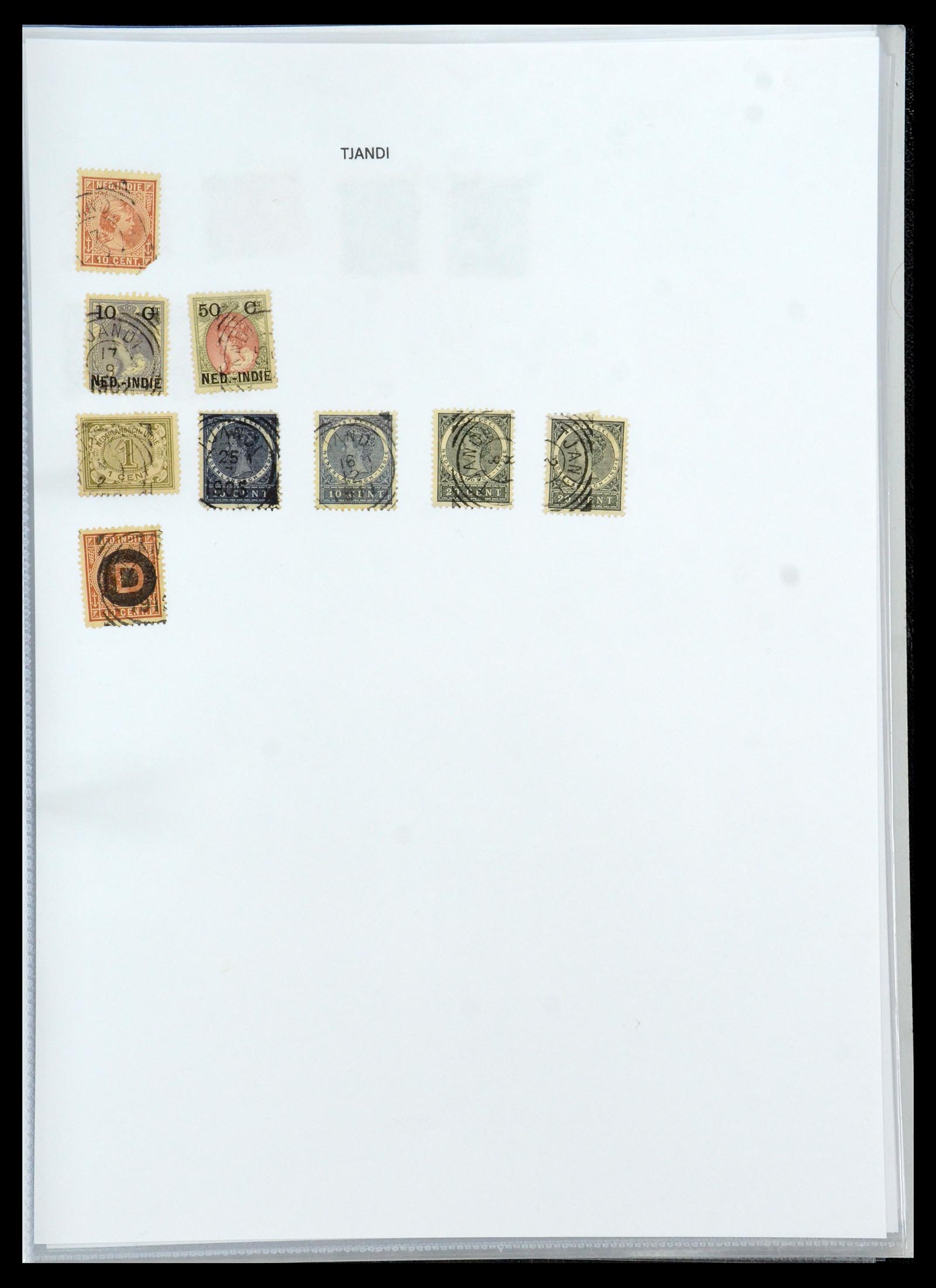 36432 206 - Postzegelverzameling 36432 Nederlands Indië vierkant stempels.