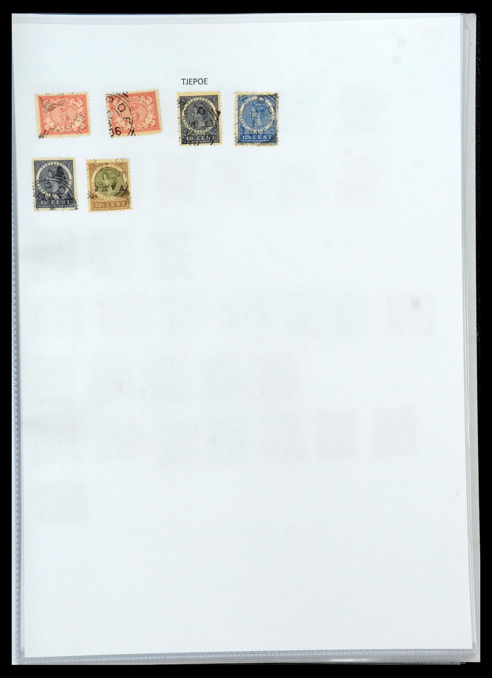 36432 207 - Postzegelverzameling 36432 Nederlands Indië vierkant stempels.