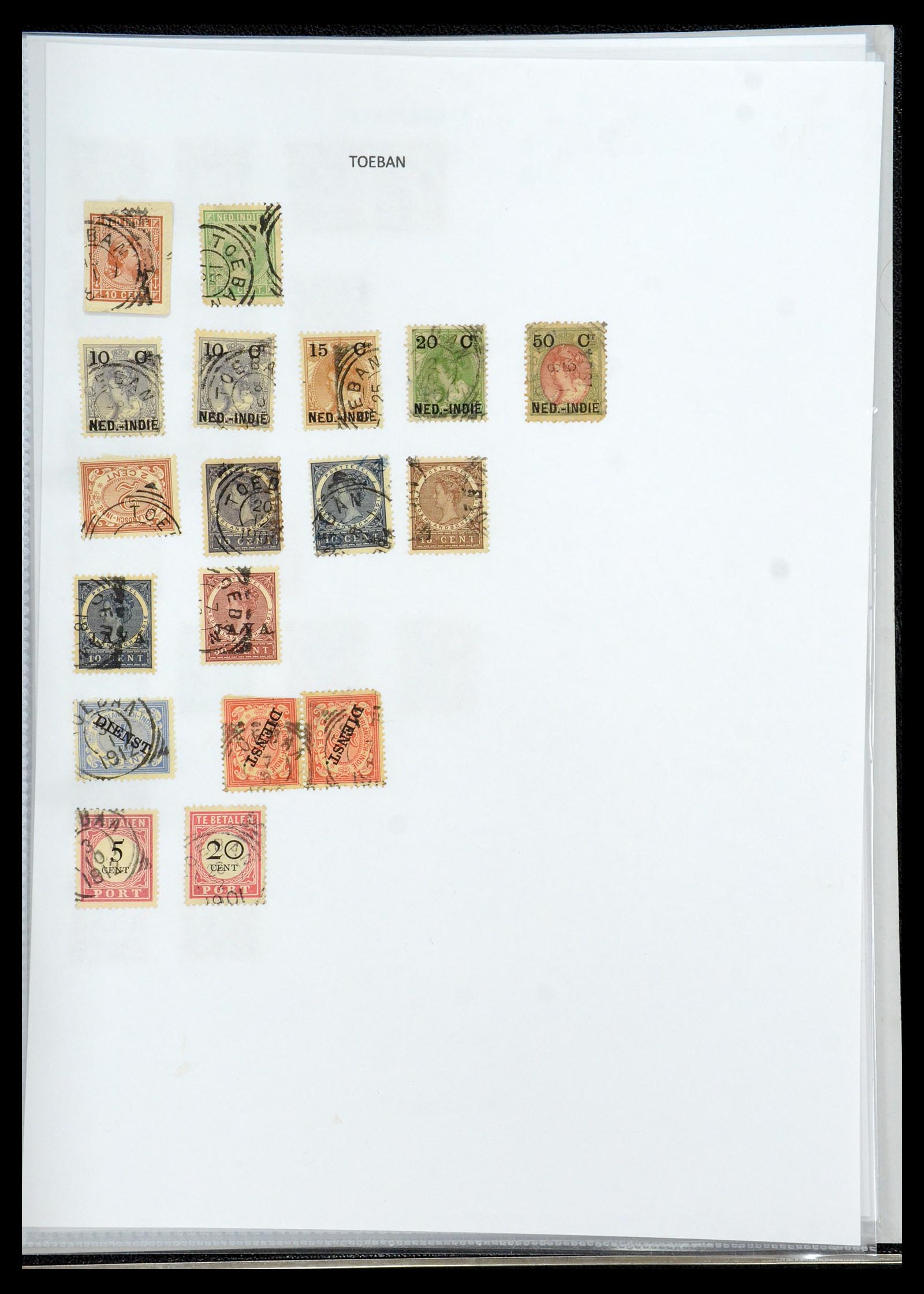 36432 212 - Postzegelverzameling 36432 Nederlands Indië vierkant stempels.