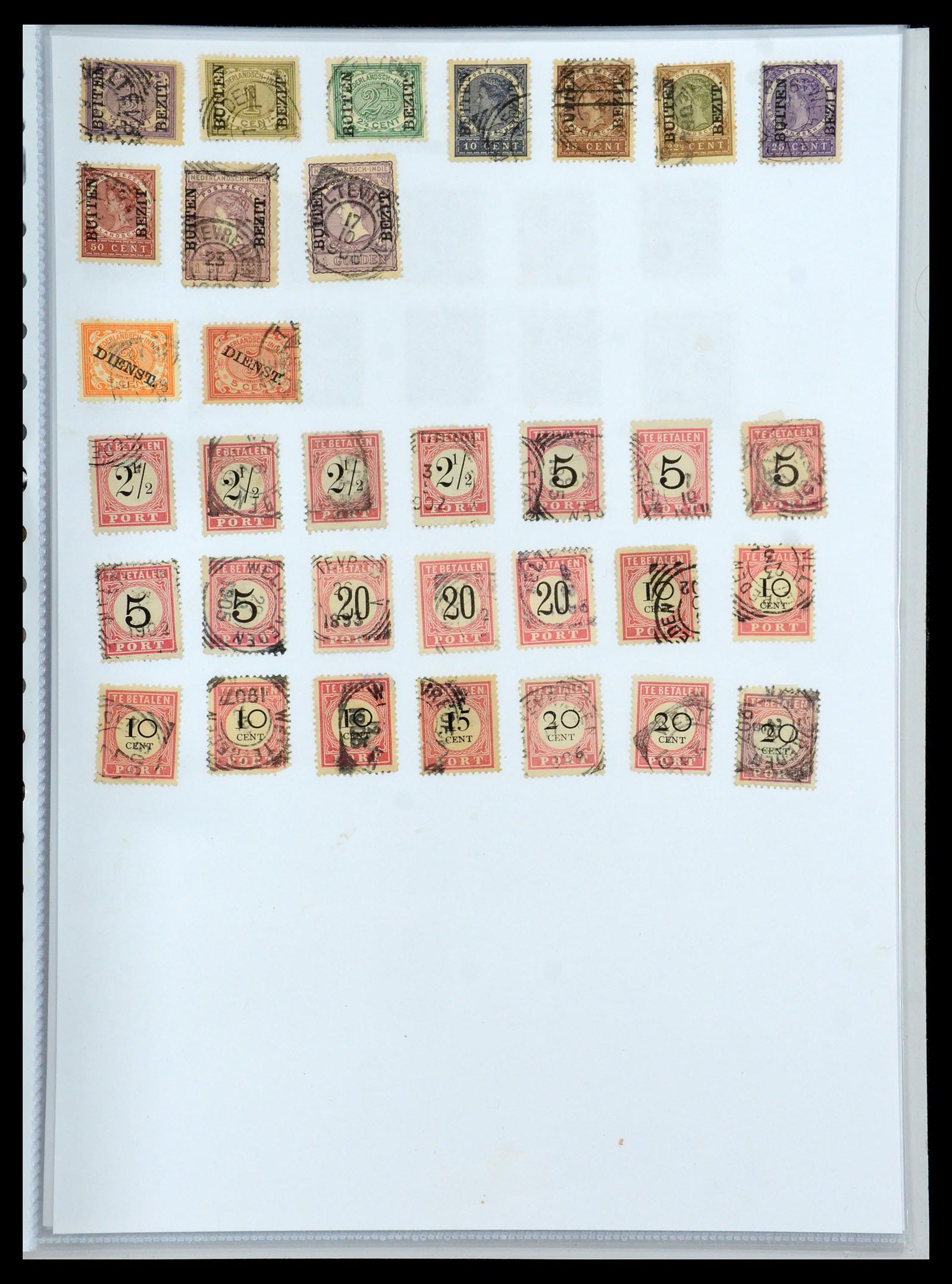 36432 219 - Postzegelverzameling 36432 Nederlands Indië vierkant stempels.