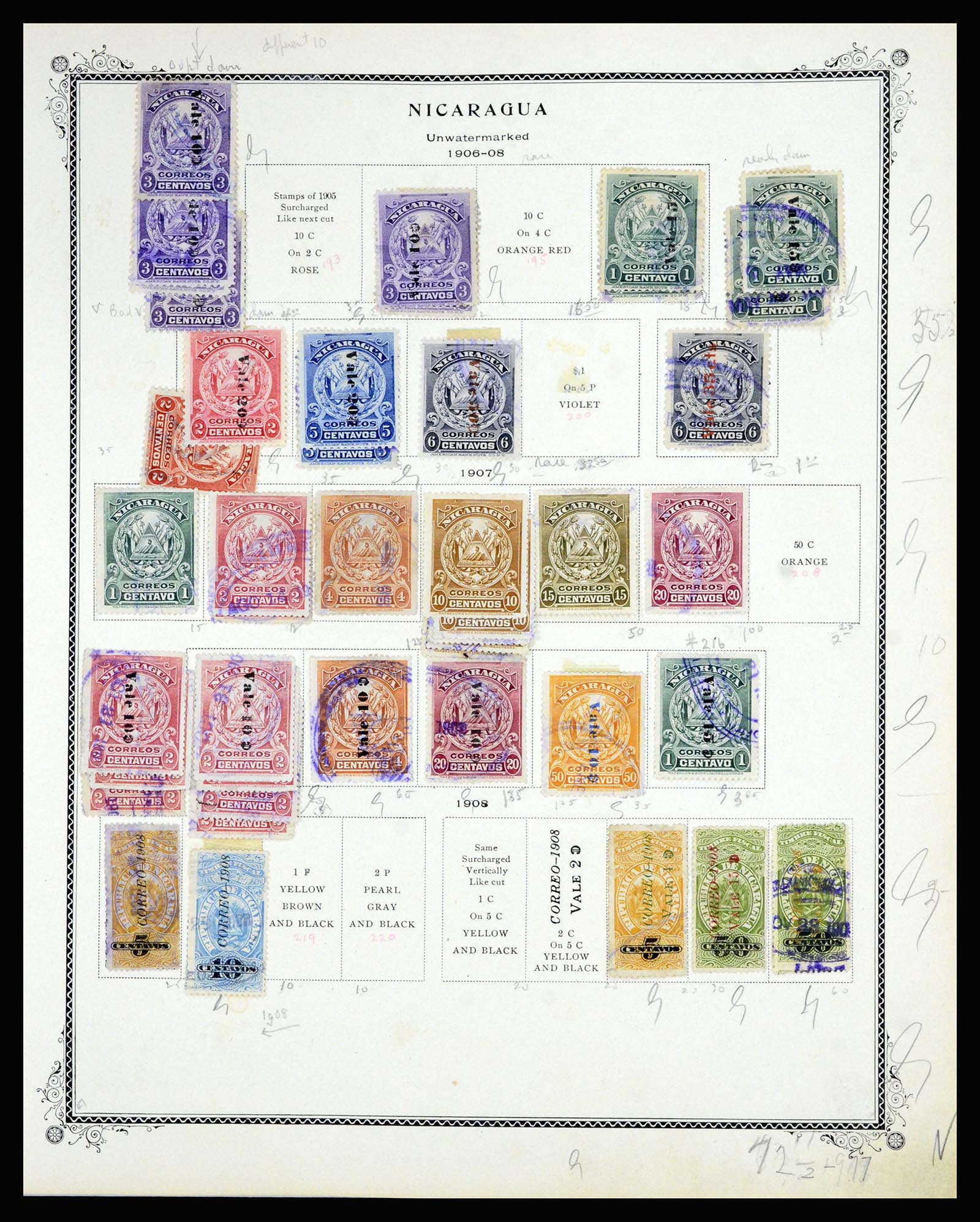 36494 016 - Postzegelverzameling 36494 Nicaragua 1902-1945.