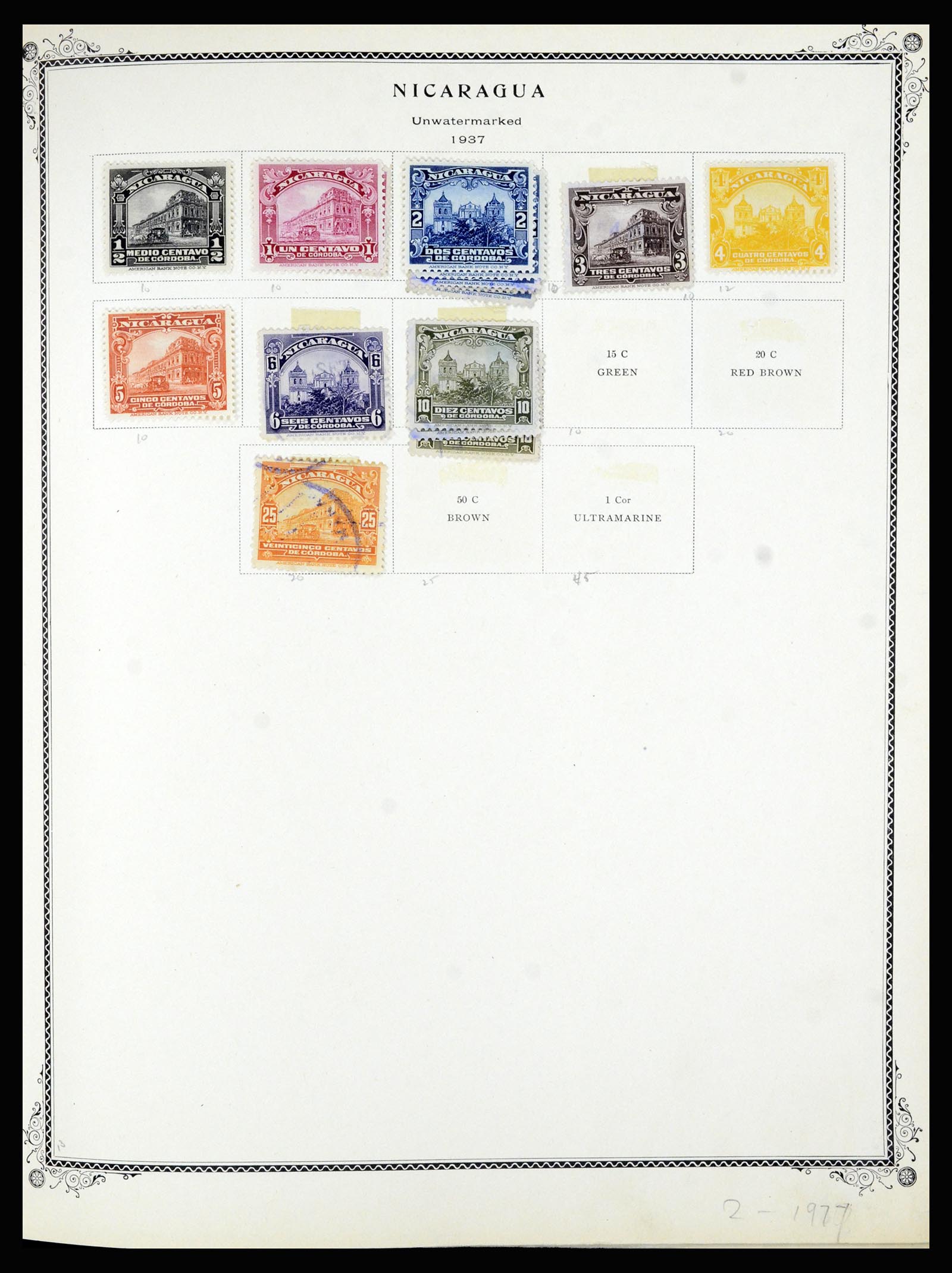 36494 122 - Postzegelverzameling 36494 Nicaragua 1902-1945.