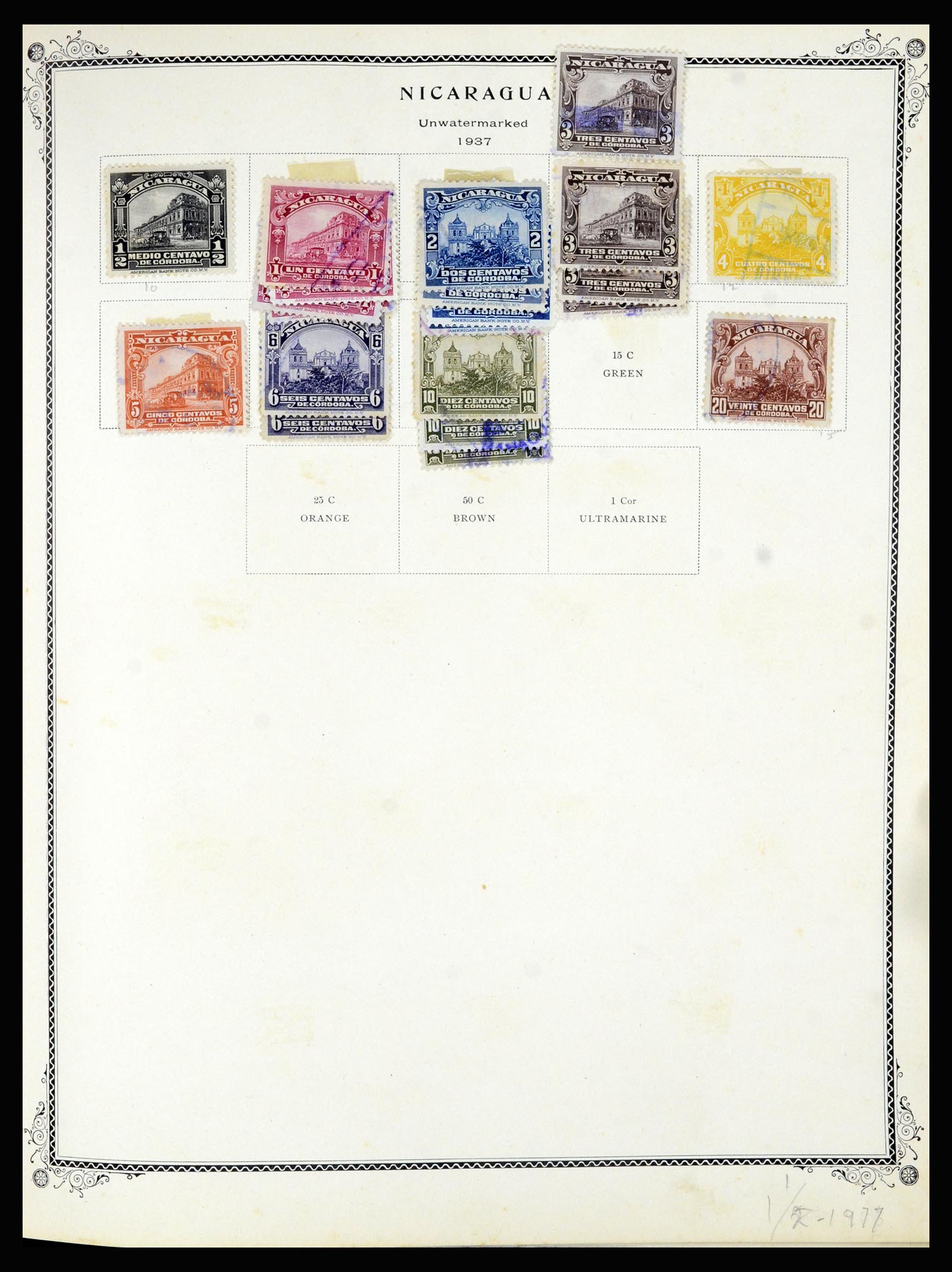 36494 124 - Postzegelverzameling 36494 Nicaragua 1902-1945.