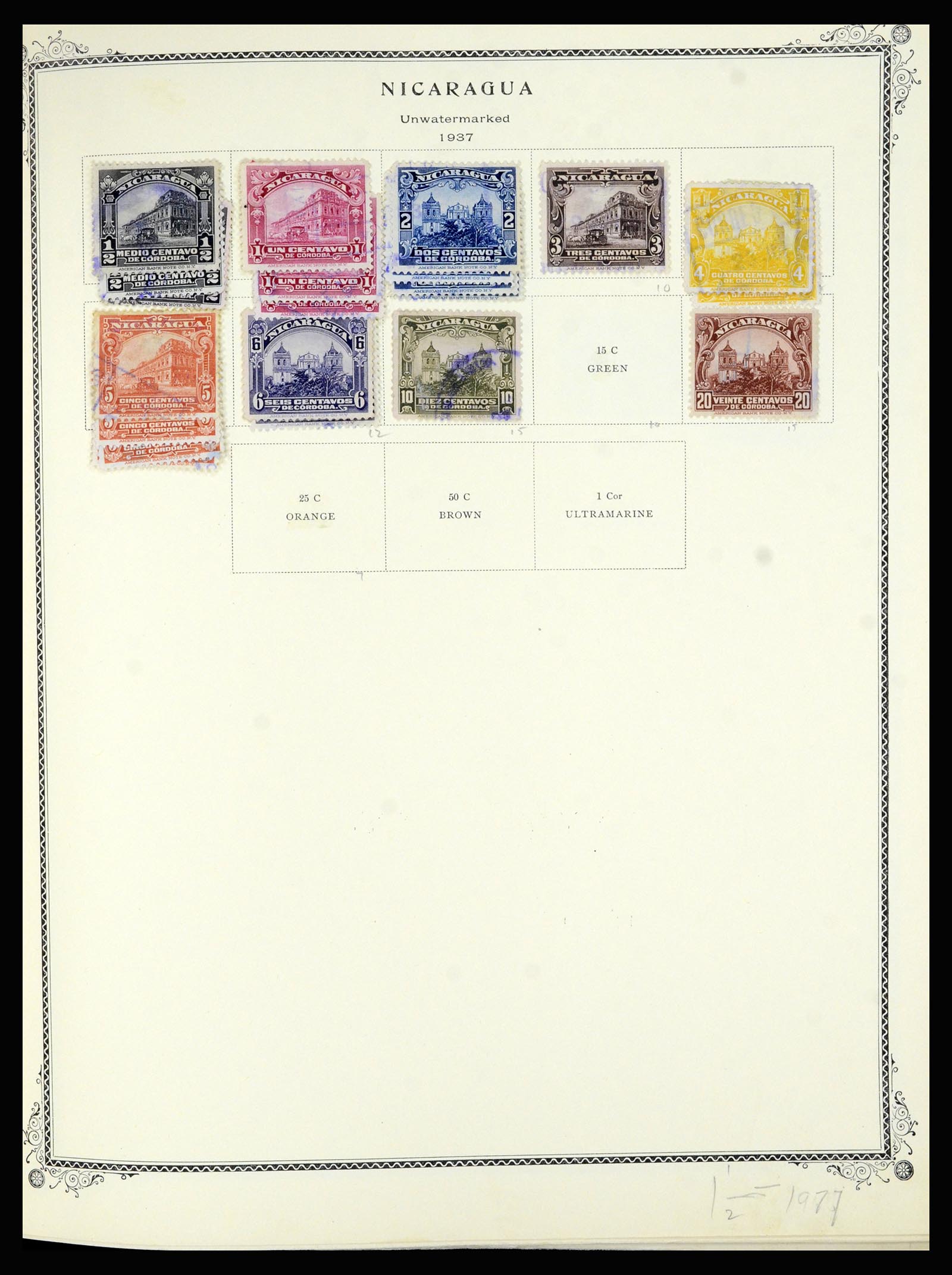 36494 125 - Postzegelverzameling 36494 Nicaragua 1902-1945.