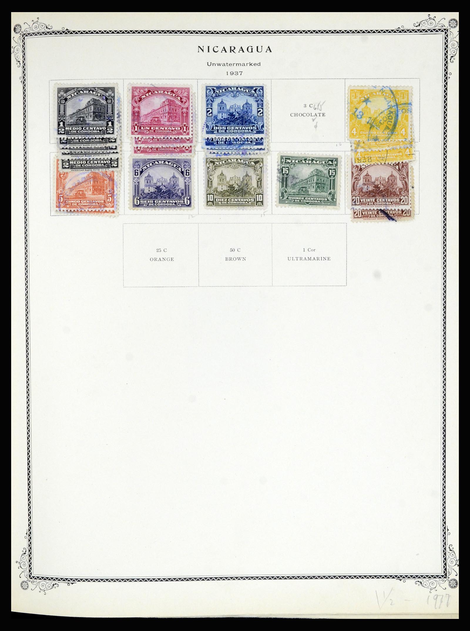 36494 126 - Postzegelverzameling 36494 Nicaragua 1902-1945.