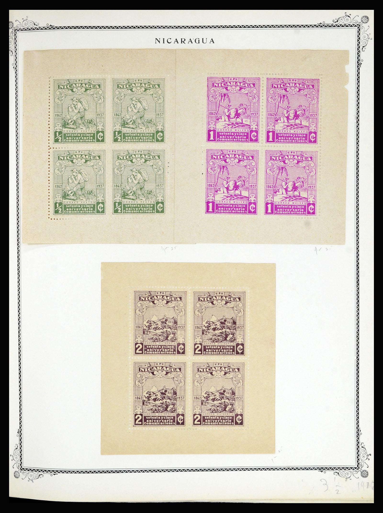 36494 128 - Postzegelverzameling 36494 Nicaragua 1902-1945.