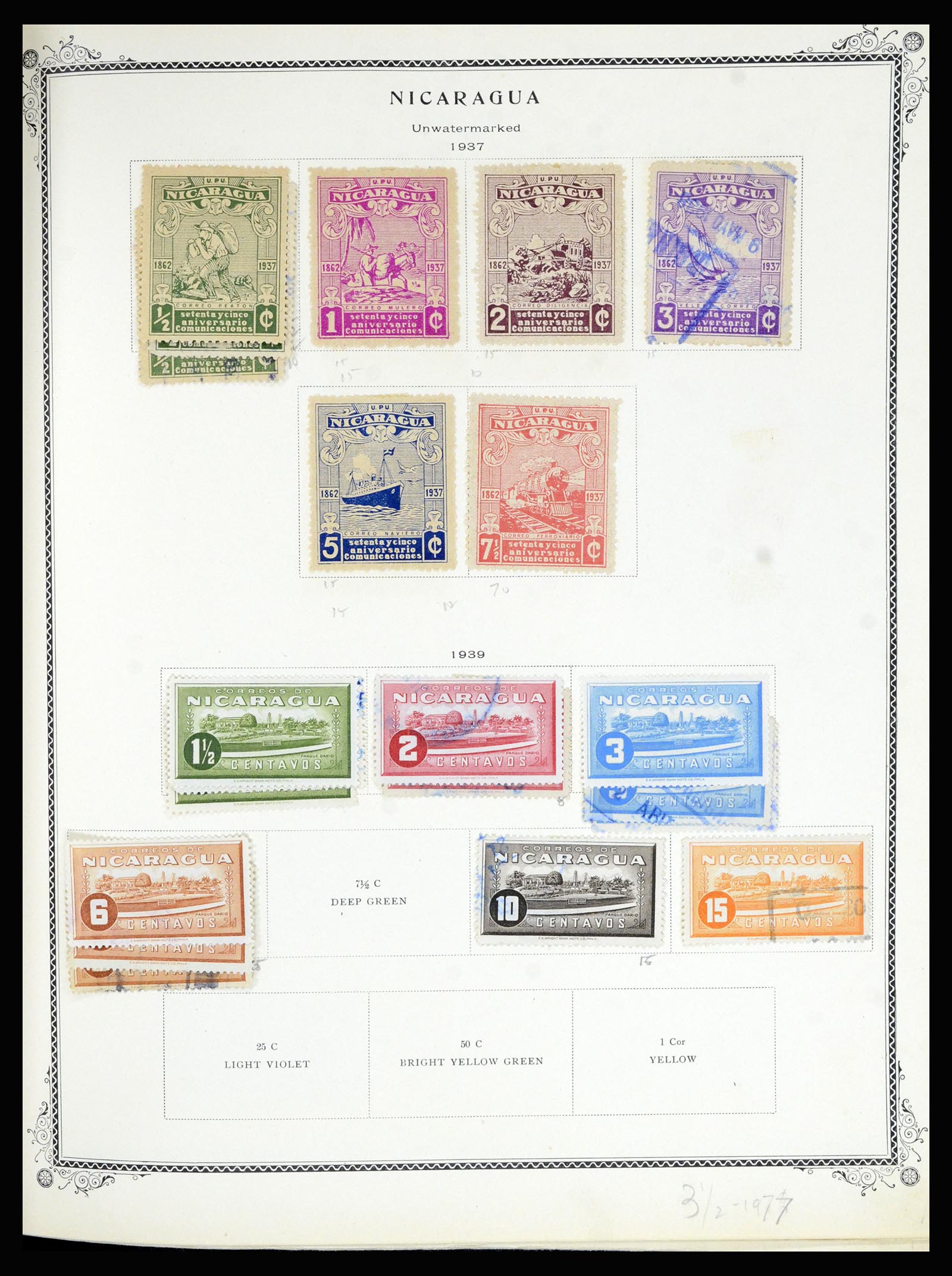 36494 132 - Postzegelverzameling 36494 Nicaragua 1902-1945.