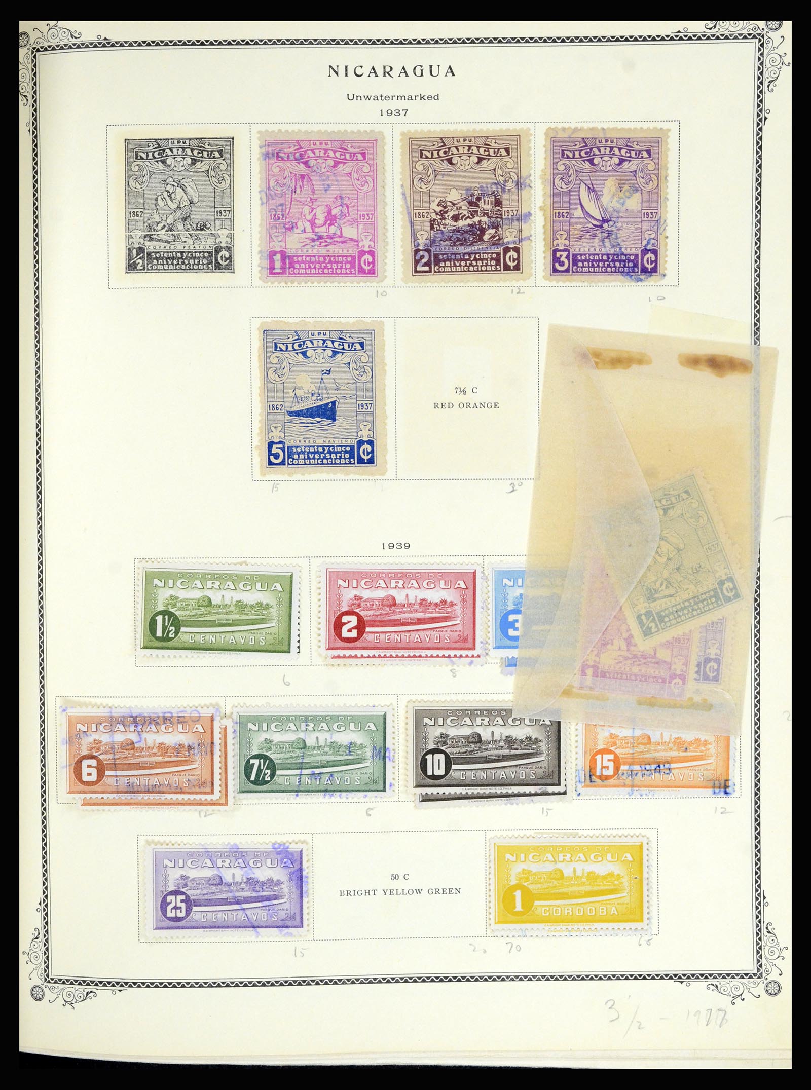 36494 133 - Postzegelverzameling 36494 Nicaragua 1902-1945.