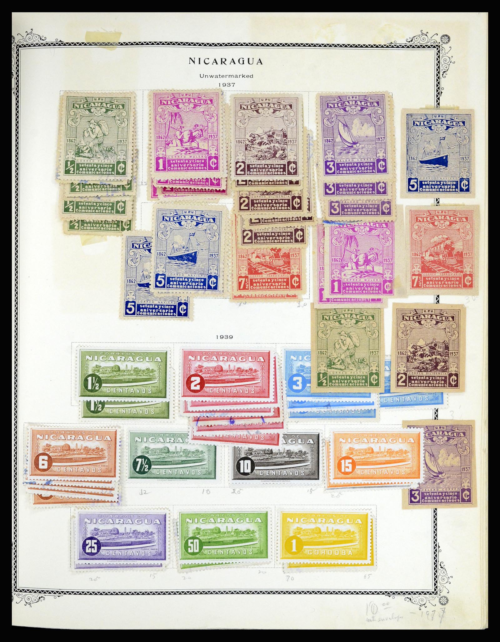 36494 135 - Postzegelverzameling 36494 Nicaragua 1902-1945.