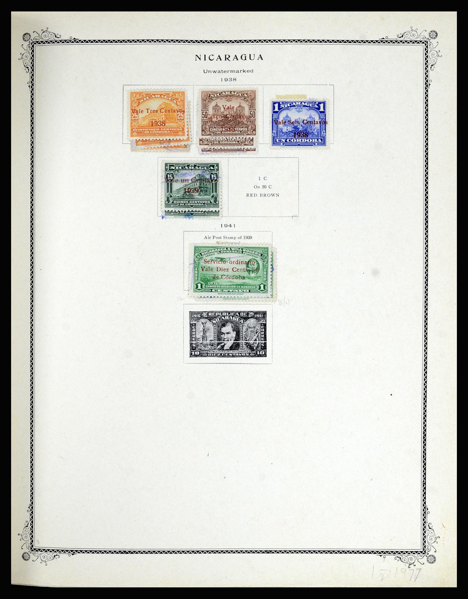 36494 136 - Postzegelverzameling 36494 Nicaragua 1902-1945.