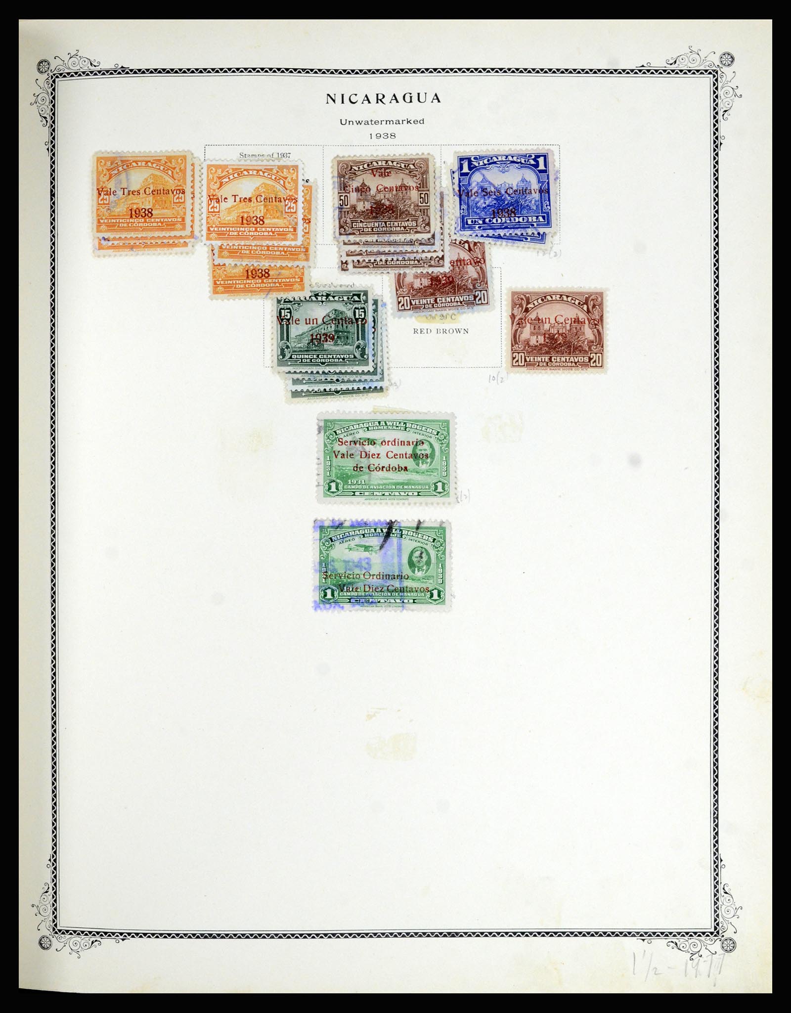 36494 137 - Postzegelverzameling 36494 Nicaragua 1902-1945.