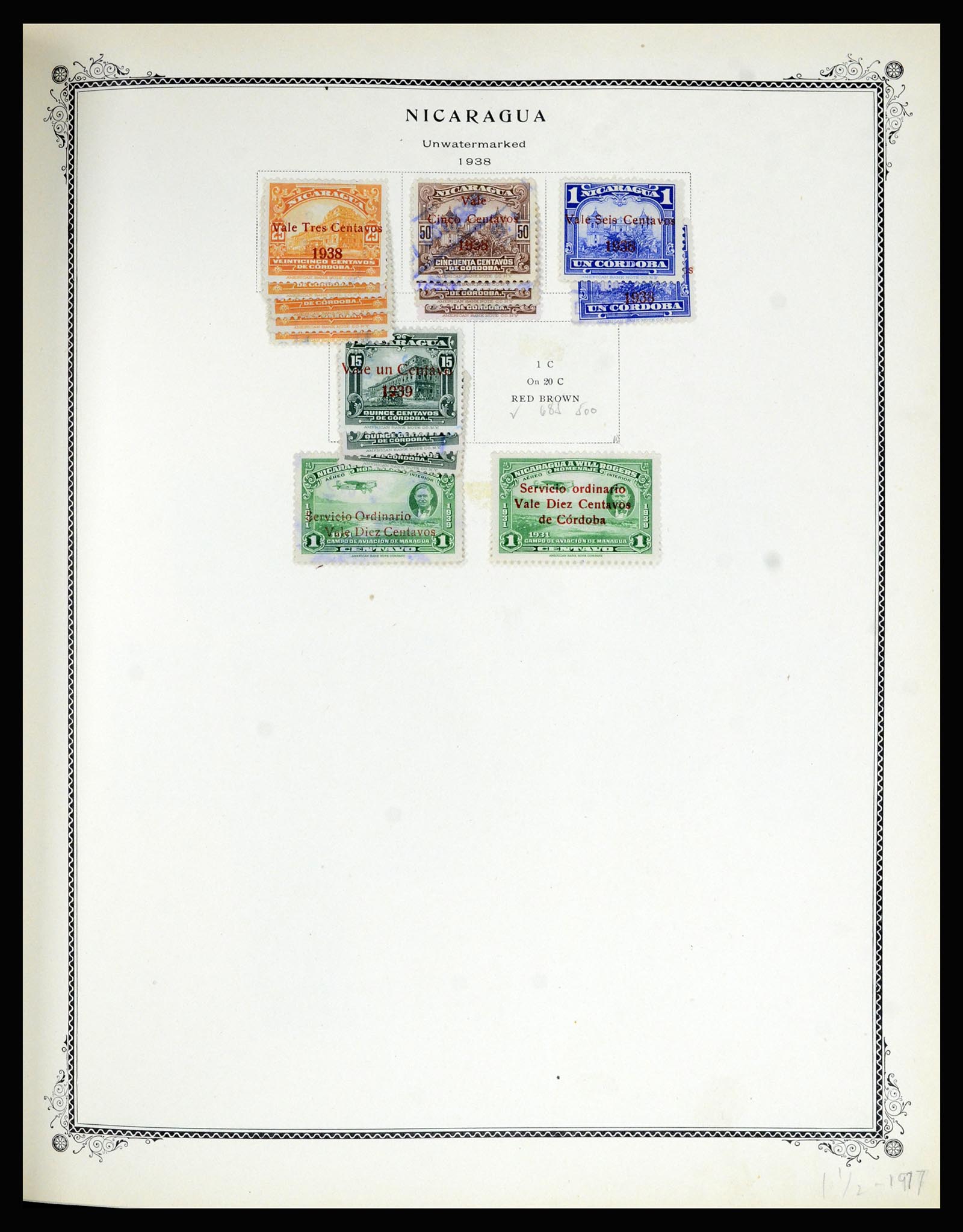 36494 138 - Postzegelverzameling 36494 Nicaragua 1902-1945.