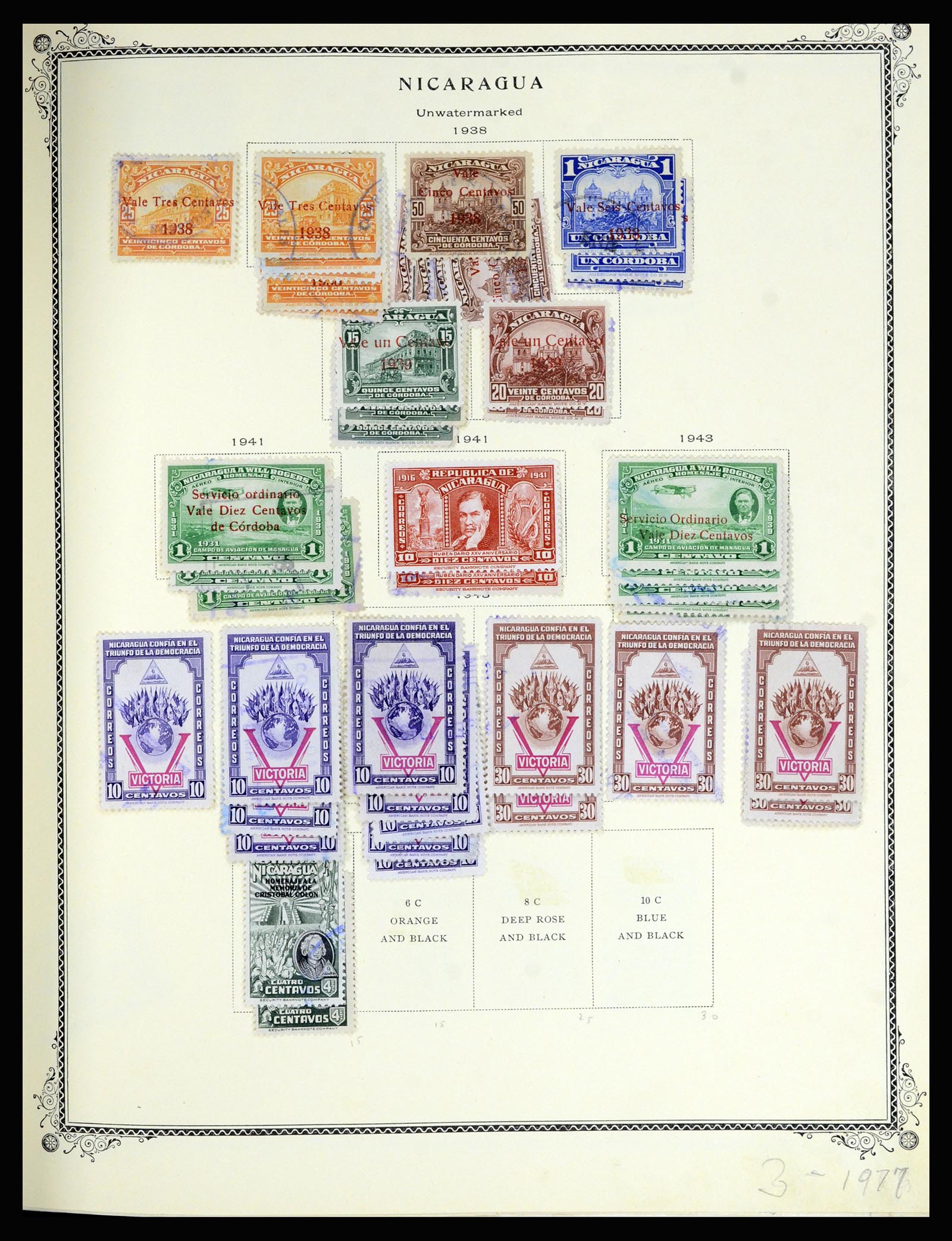 36494 139 - Postzegelverzameling 36494 Nicaragua 1902-1945.