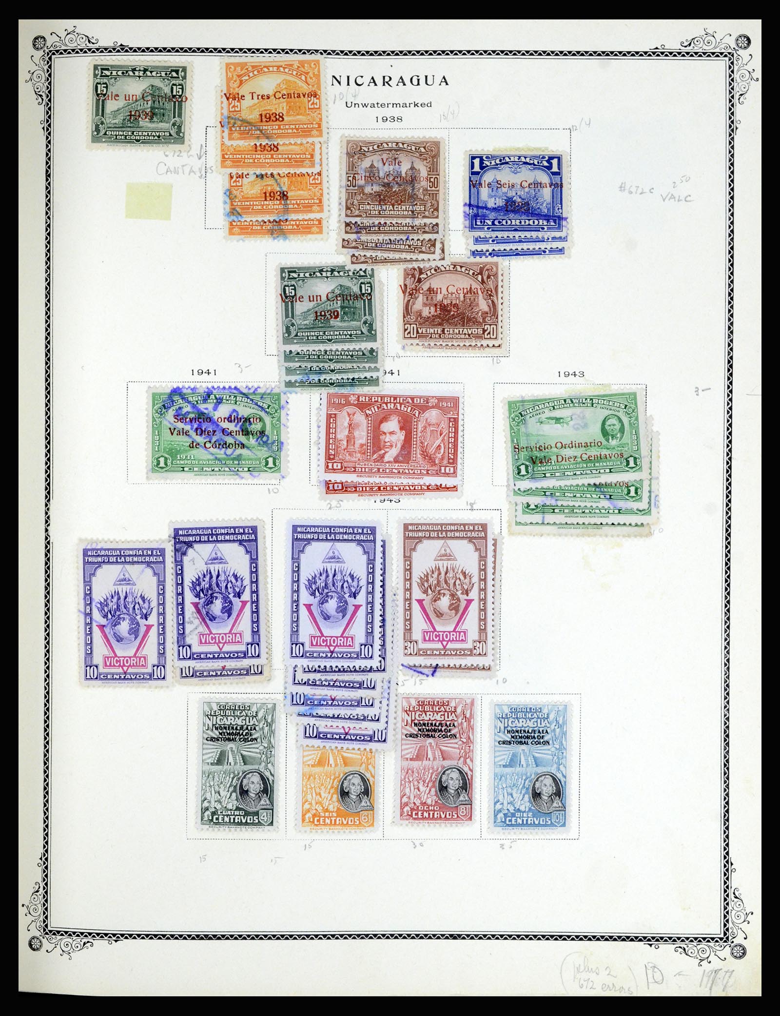 36494 140 - Postzegelverzameling 36494 Nicaragua 1902-1945.