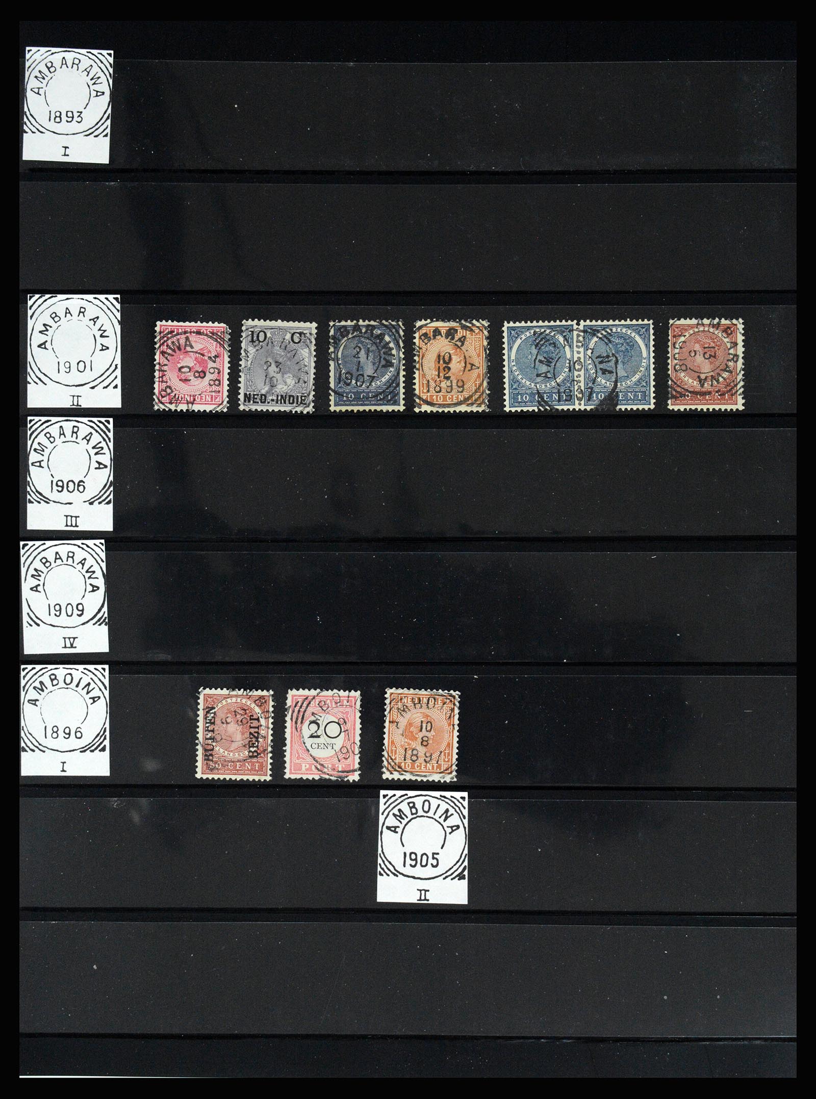 36512 101 - Stamp collection 36512 Nederlands Indië stempels 1872-1930.
