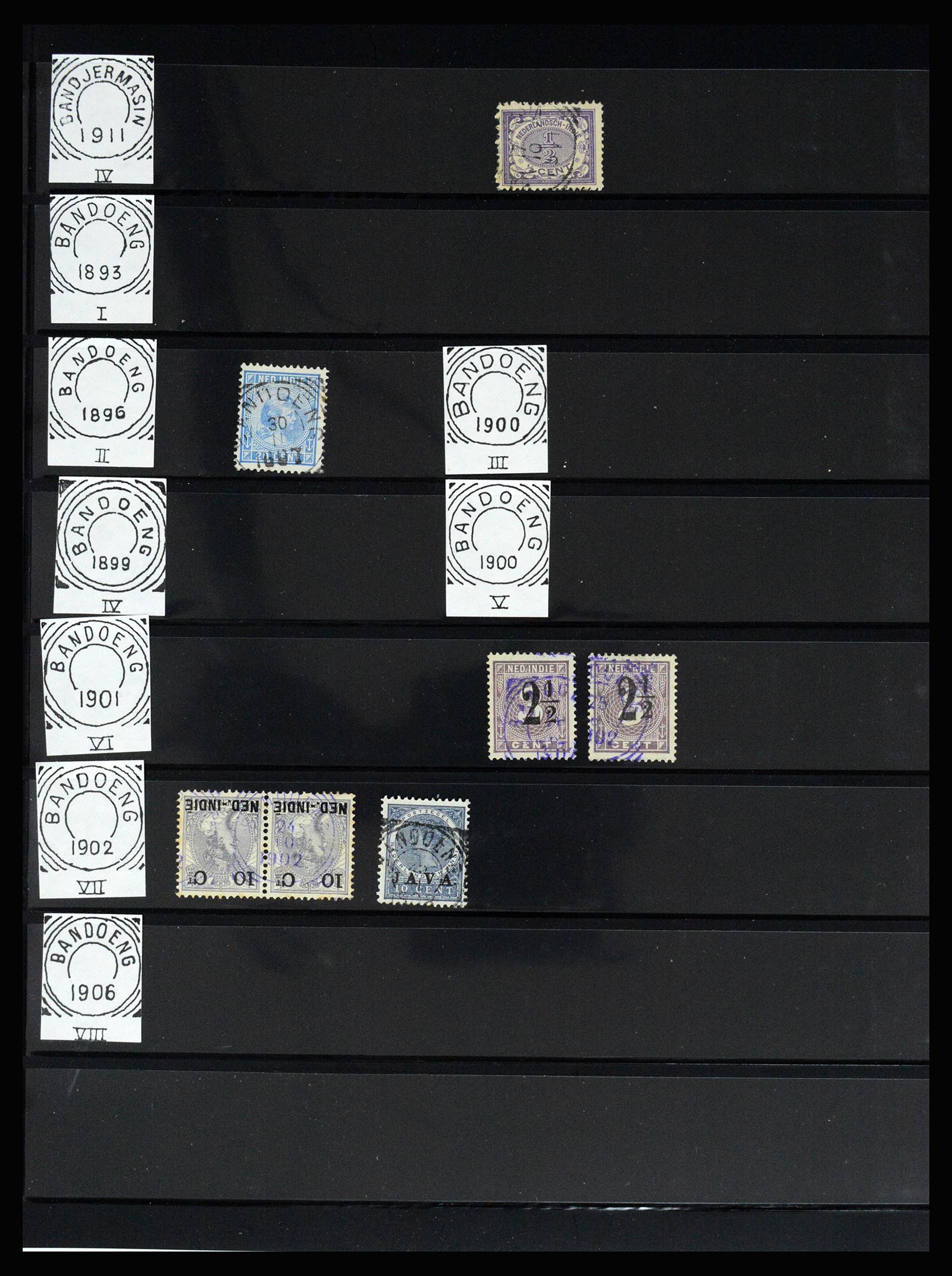 36512 104 - Stamp collection 36512 Nederlands Indië stempels 1872-1930.